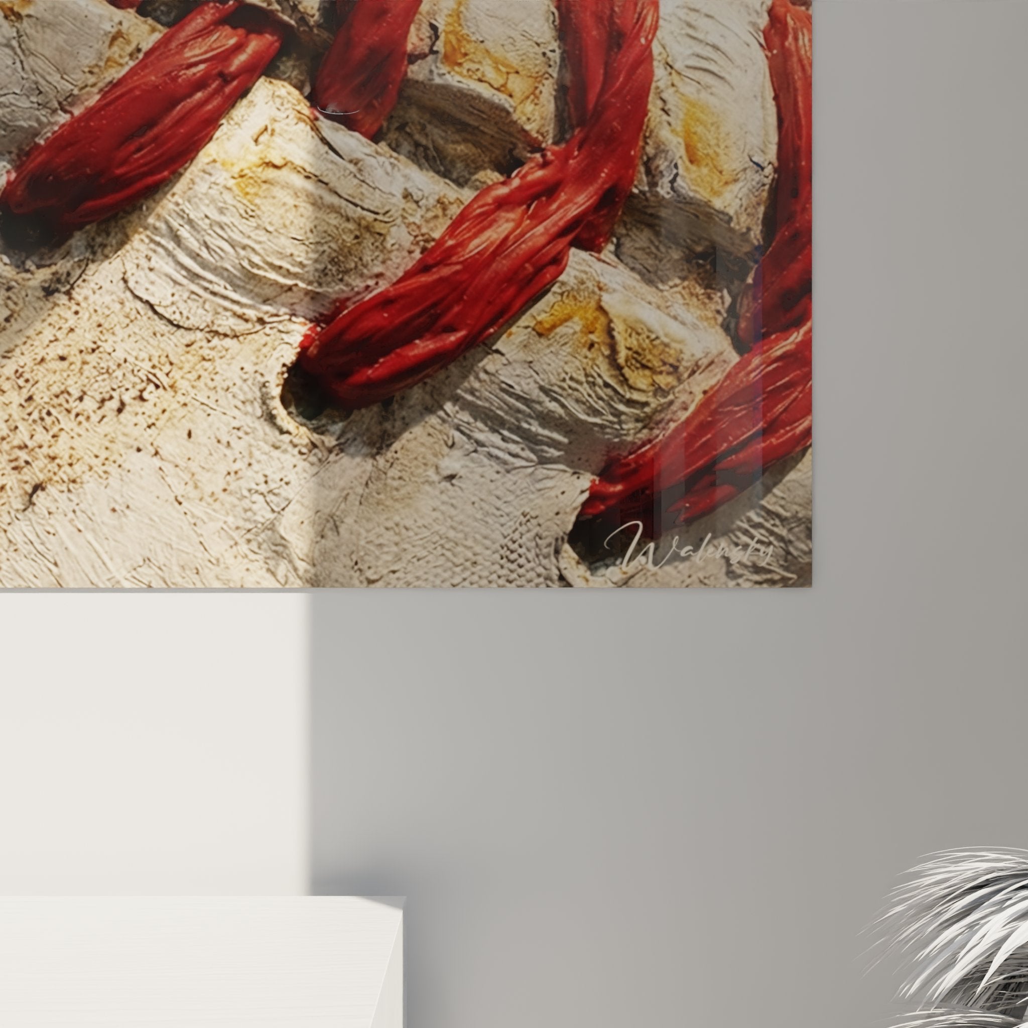 Gesamtansicht Baseball Schnürung Wandbild - komplette Komposition Sport Wanddekoration