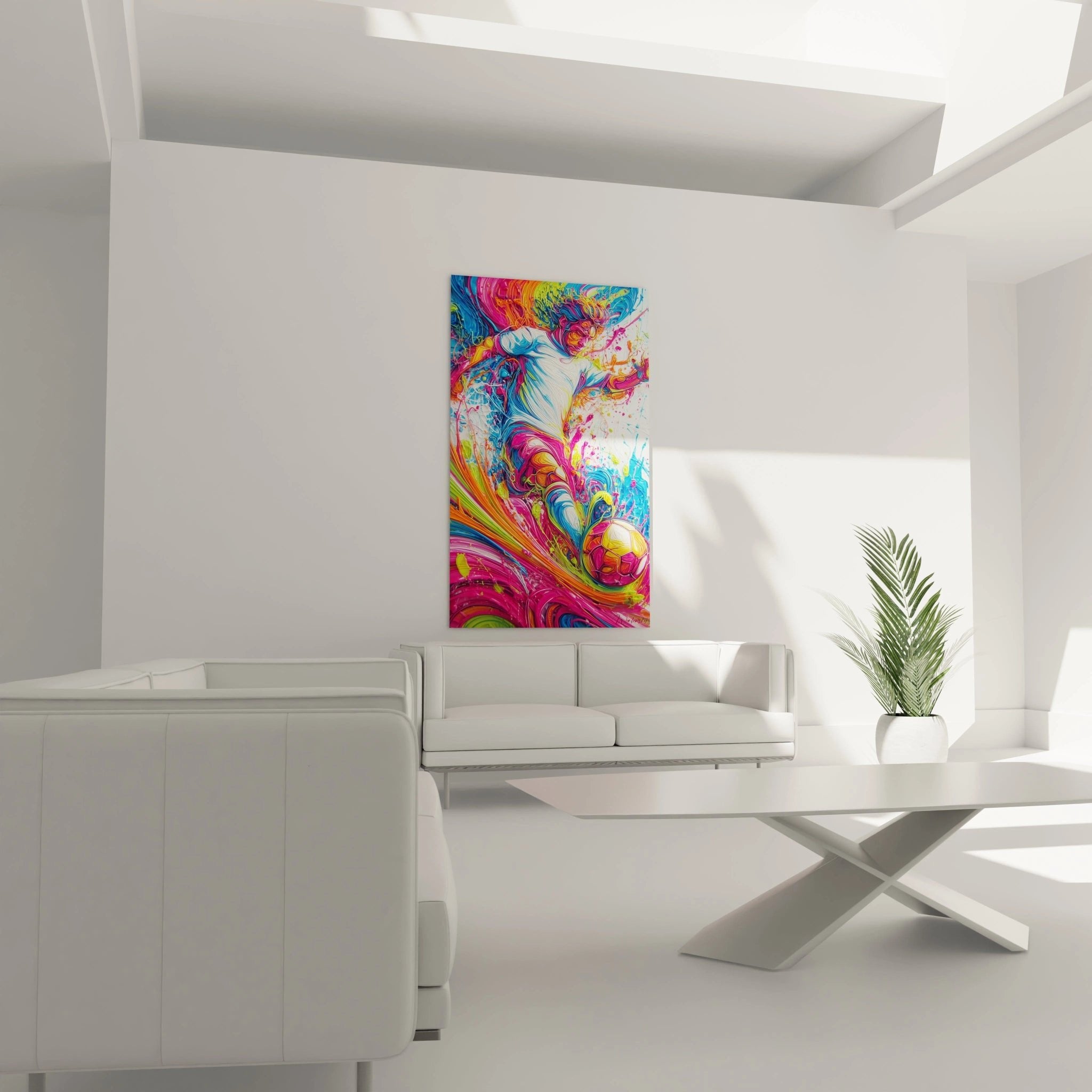 Detailansicht der fließenden Farbübergänge und wirbelnden Strukturen des abstrakten Kunstwerks