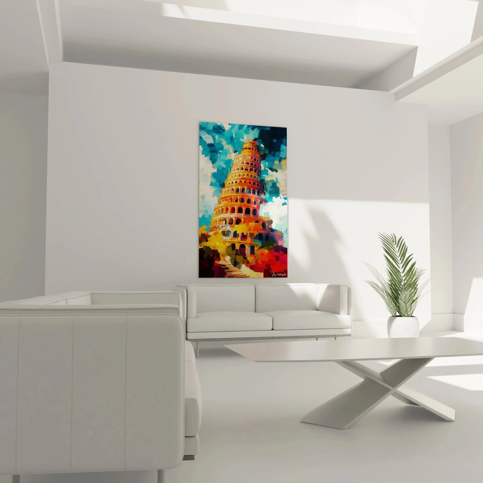 Detailansicht Wandbild Kolosseum - Antike Bögen in expressiven Farben - Bruegel Edition