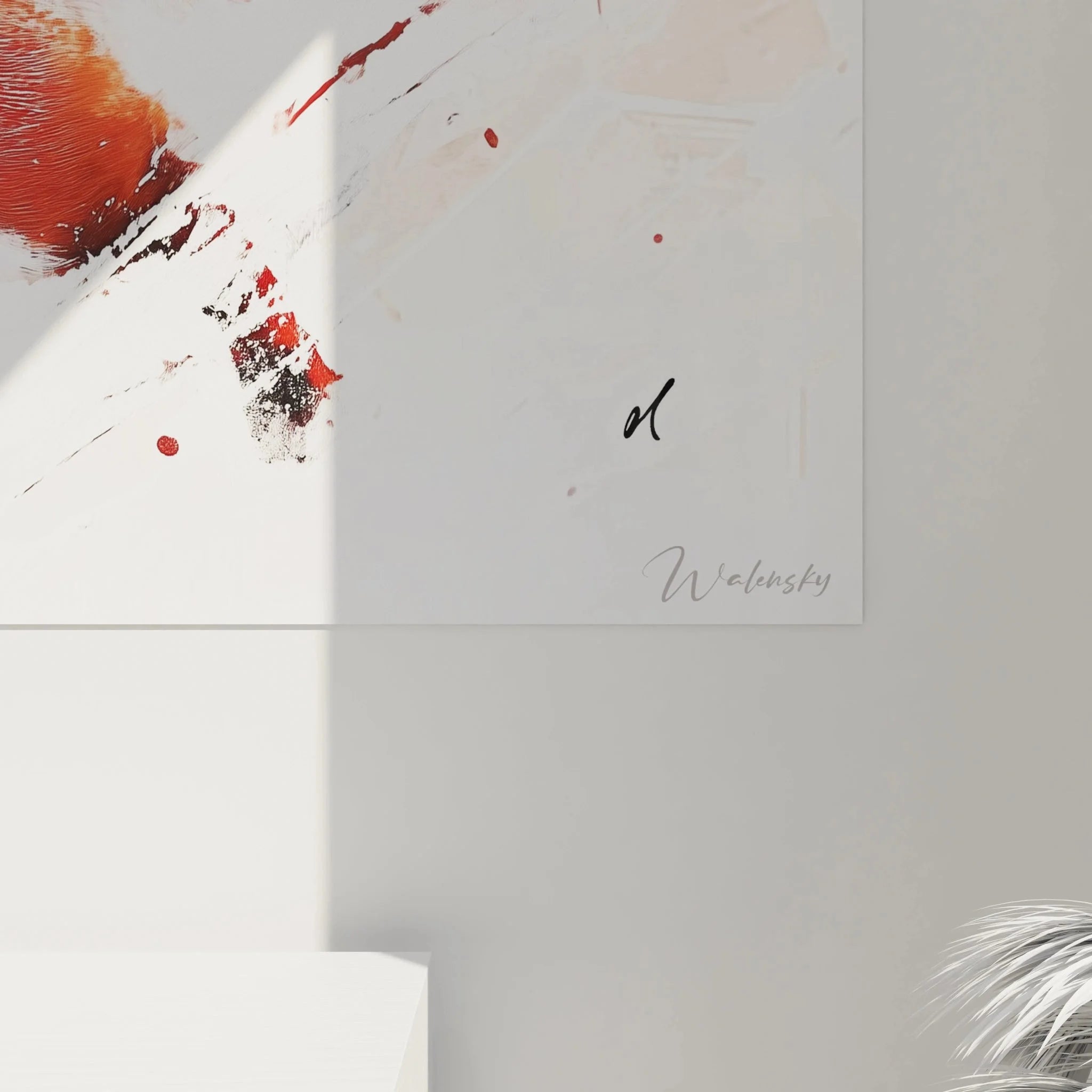 Fuchs Wandkunst Gesamtansicht - XXL Format Tierportrait mit winterlicher Schneelandschaft