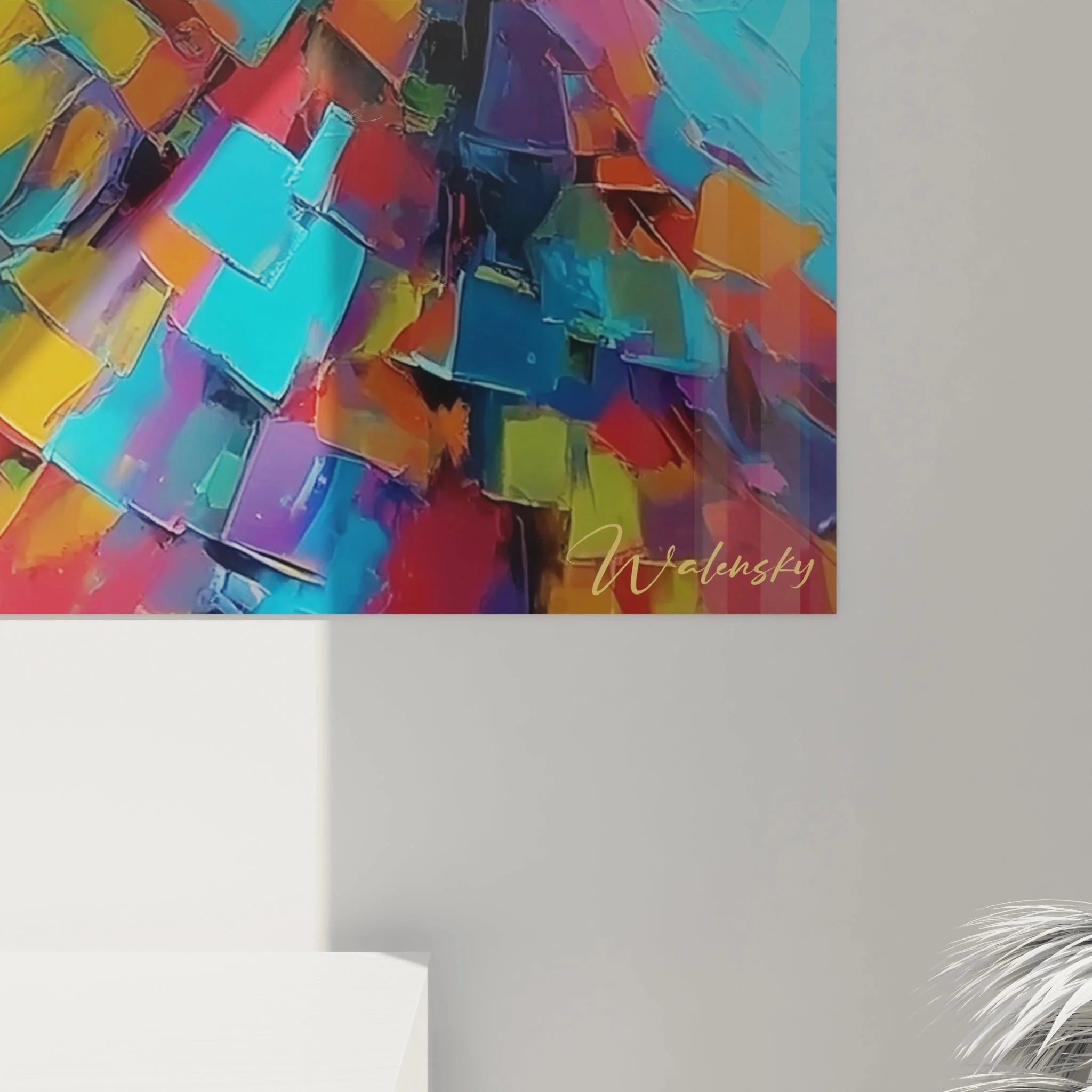 Gesamtansicht Wandbild Frau am Hafen mit Segelbooten - Edition Haute Couture Kunstwerk