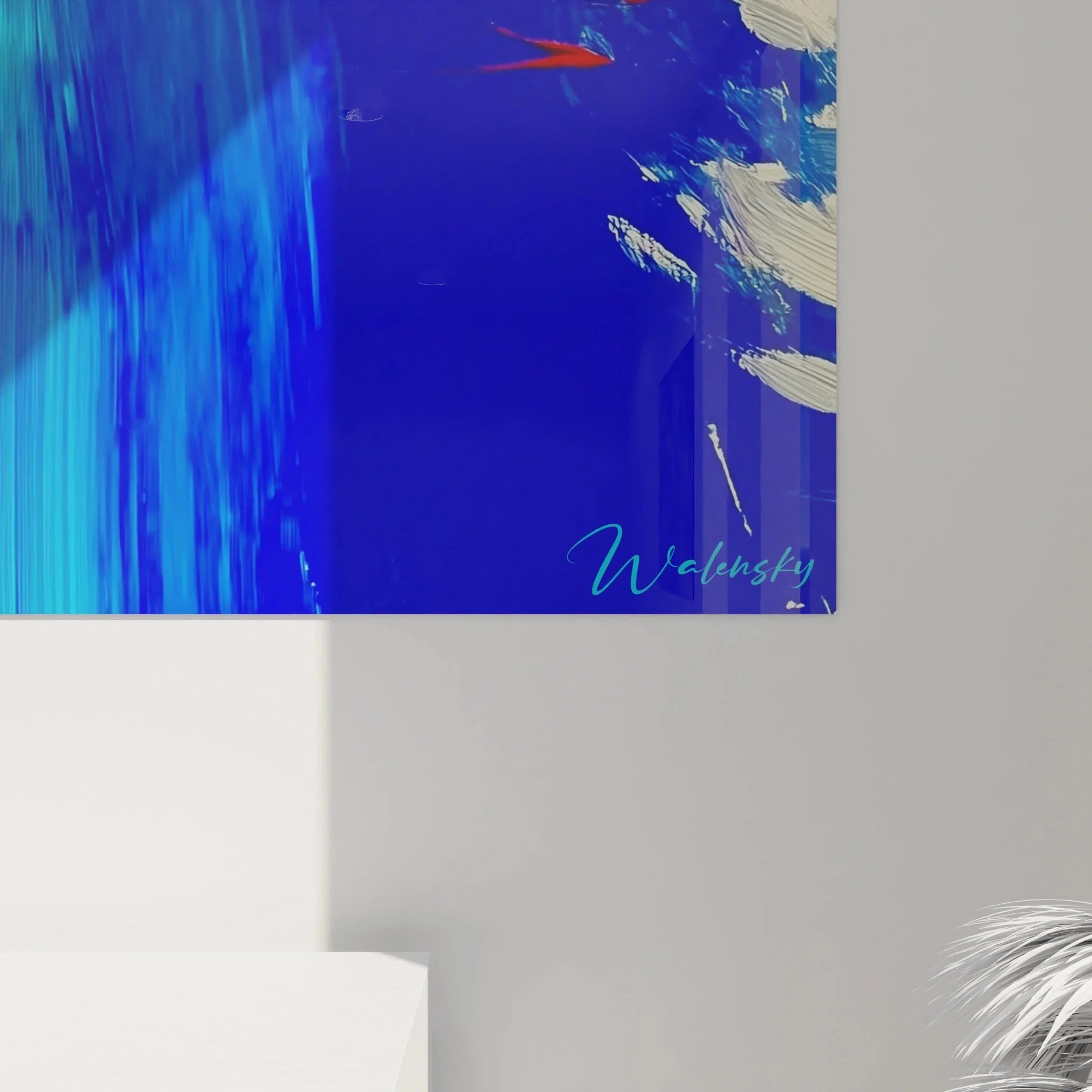 Gesamtansicht Wandbild Flusslandschaft Impressionismus Stil mit leuchtenden Farben