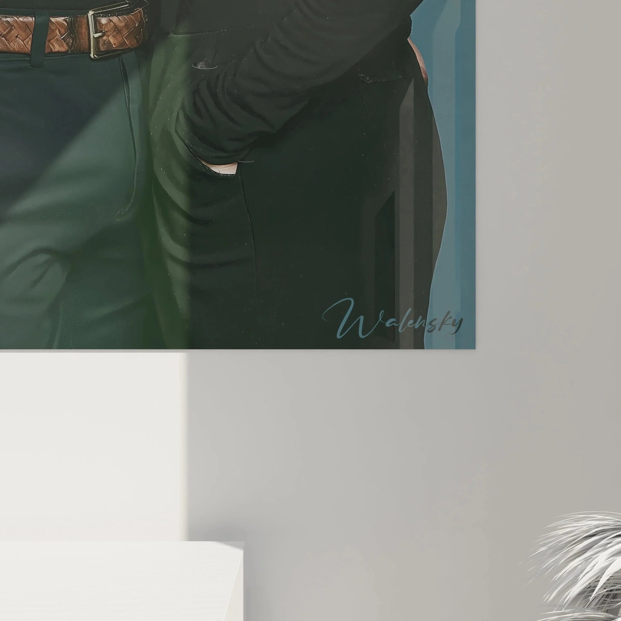 Gesamtansicht Wandbild elegantes Männerpaar, moderne Wandkunst männliche Schönheit für Wohnraum