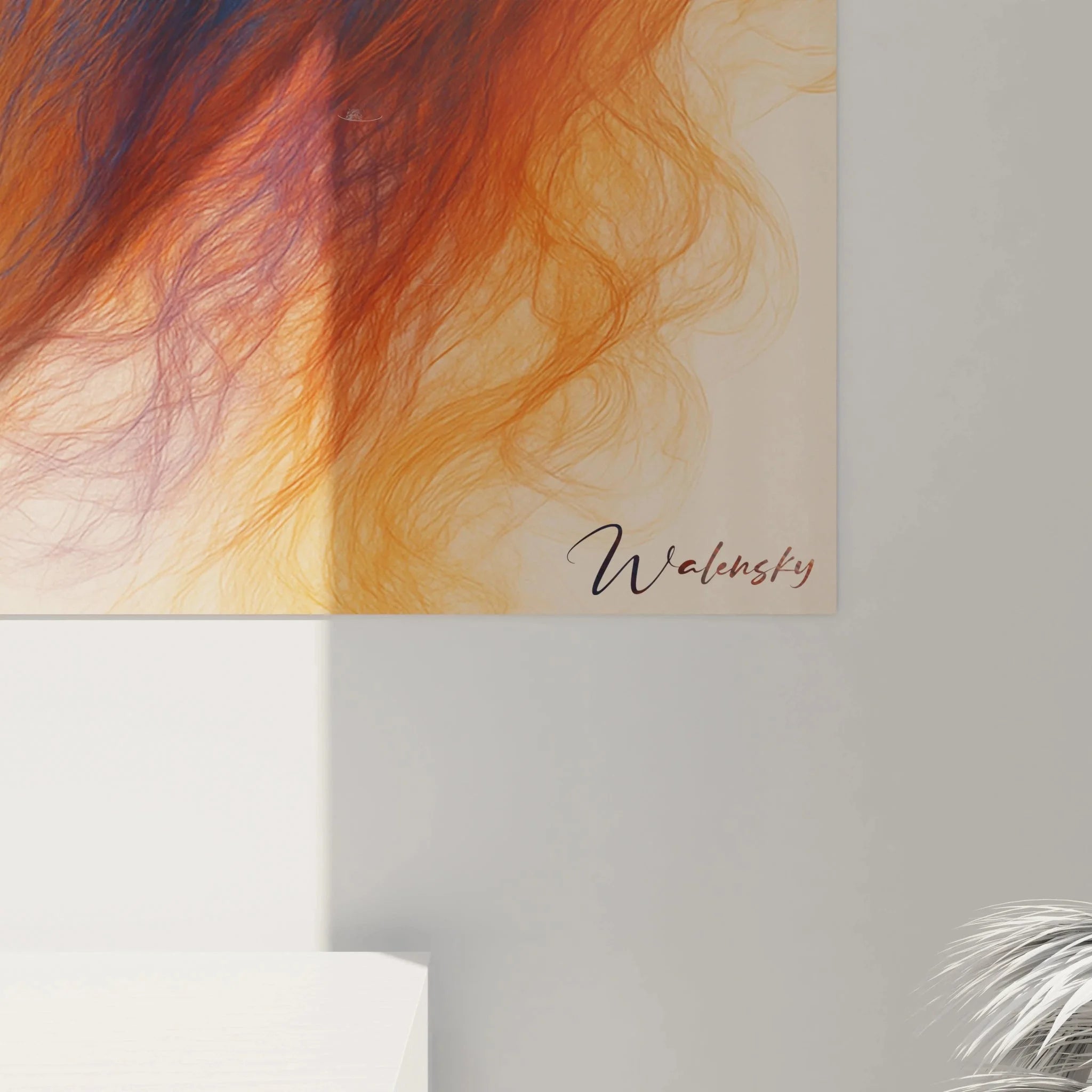 Gesamtansicht Affen Wandbild Schimpanse - Moderne Tierdekoration mit Farbverlauf Kunstdruck