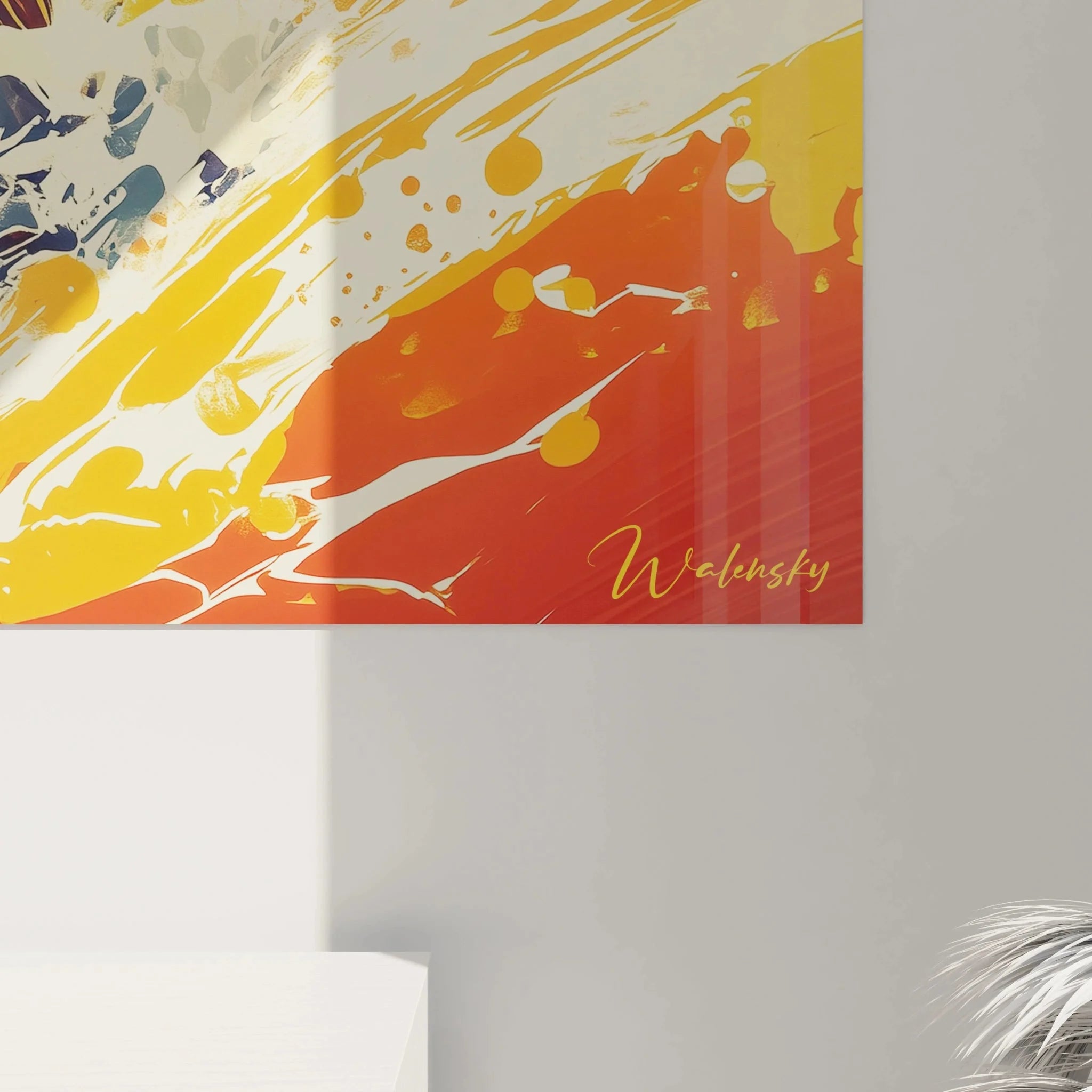 Gesamtansicht dramatische Seefahrt Kunst - Unwetter Gemälde Wandbild in voller Pracht