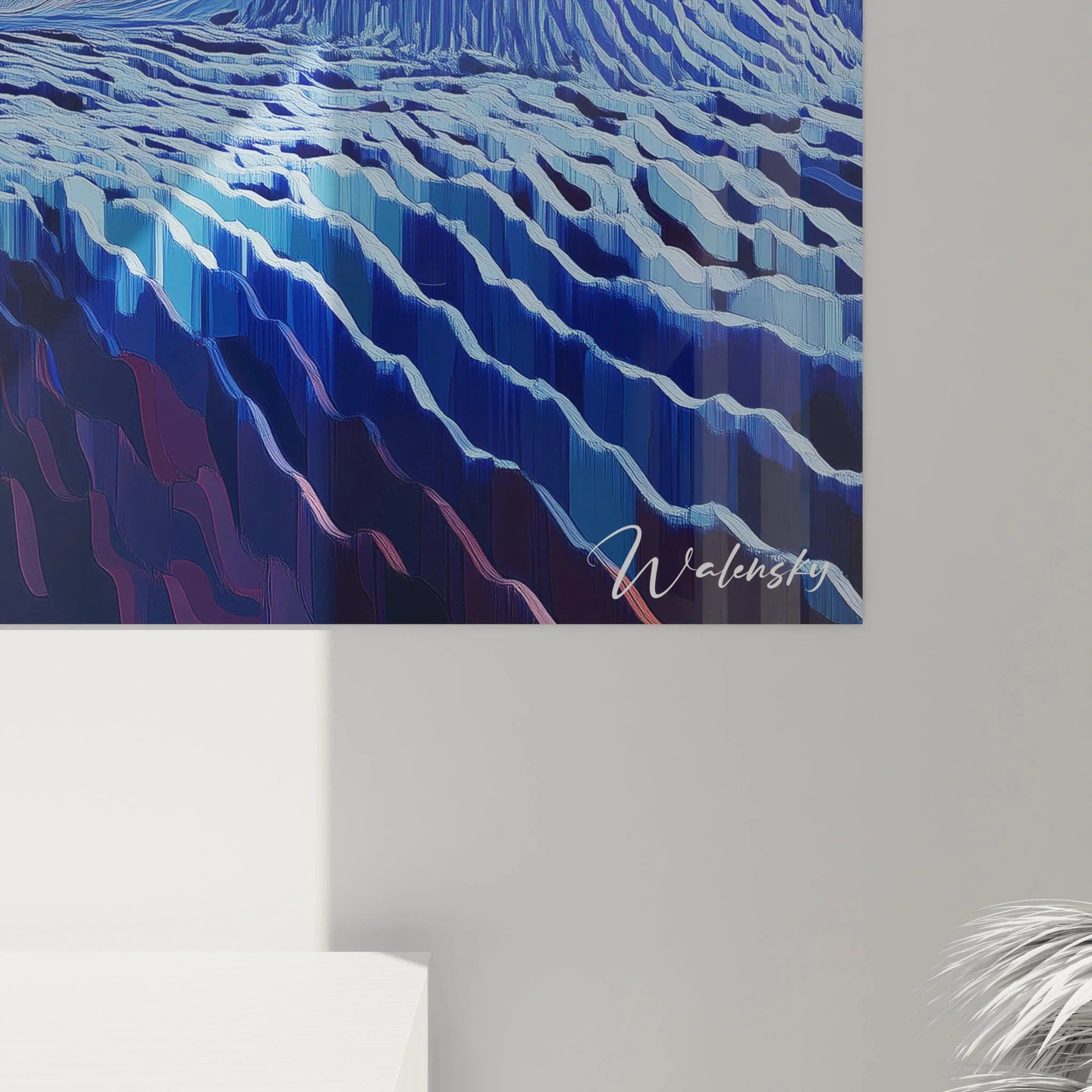 Gesamtansicht Wandbild Gebirgsmeer romantische Berglandschaft deutsche Romantik Kunstdruck XXL