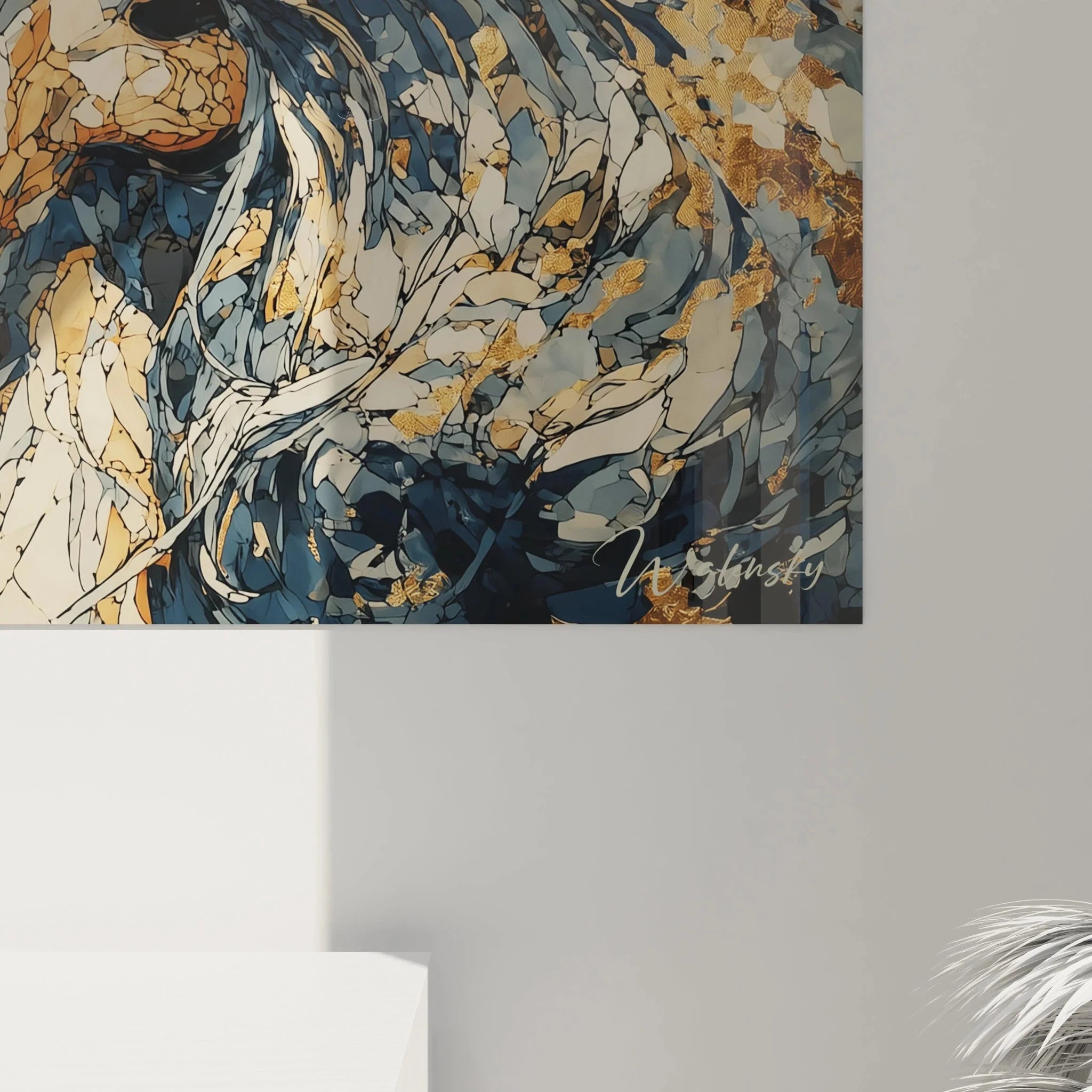 Gesamtansicht Gothic Wandbild Frauenporträt, mystische Kunstwerk Wanddekoration Edition Gotik