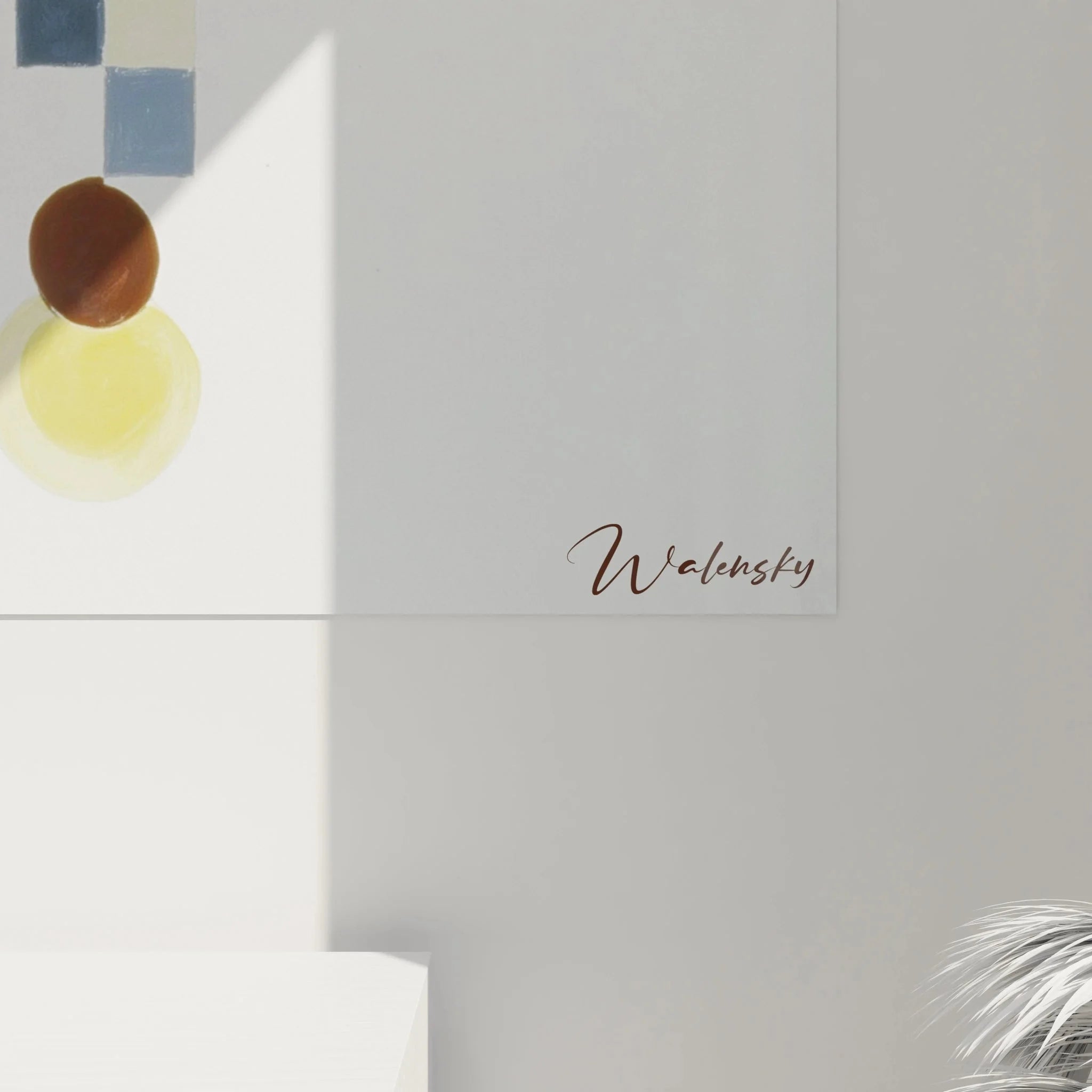 Gesamtansicht Wandbild abstrakte Komposition konstruktivistische Kunst geometrische Wanddekoration