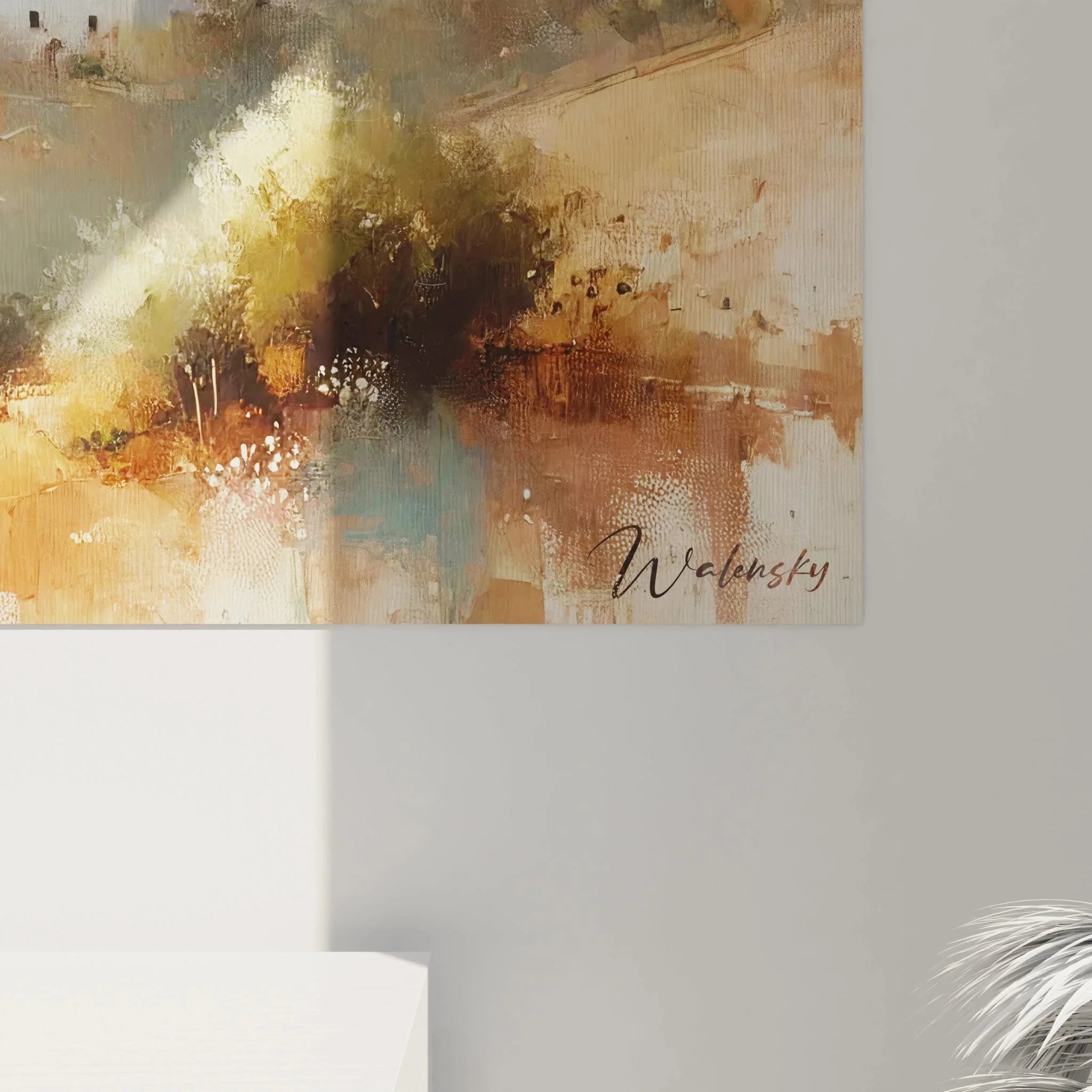 Gesamtansicht Leinwandbild mediteranes Dorf in warmem Abendlicht Spanien Edition