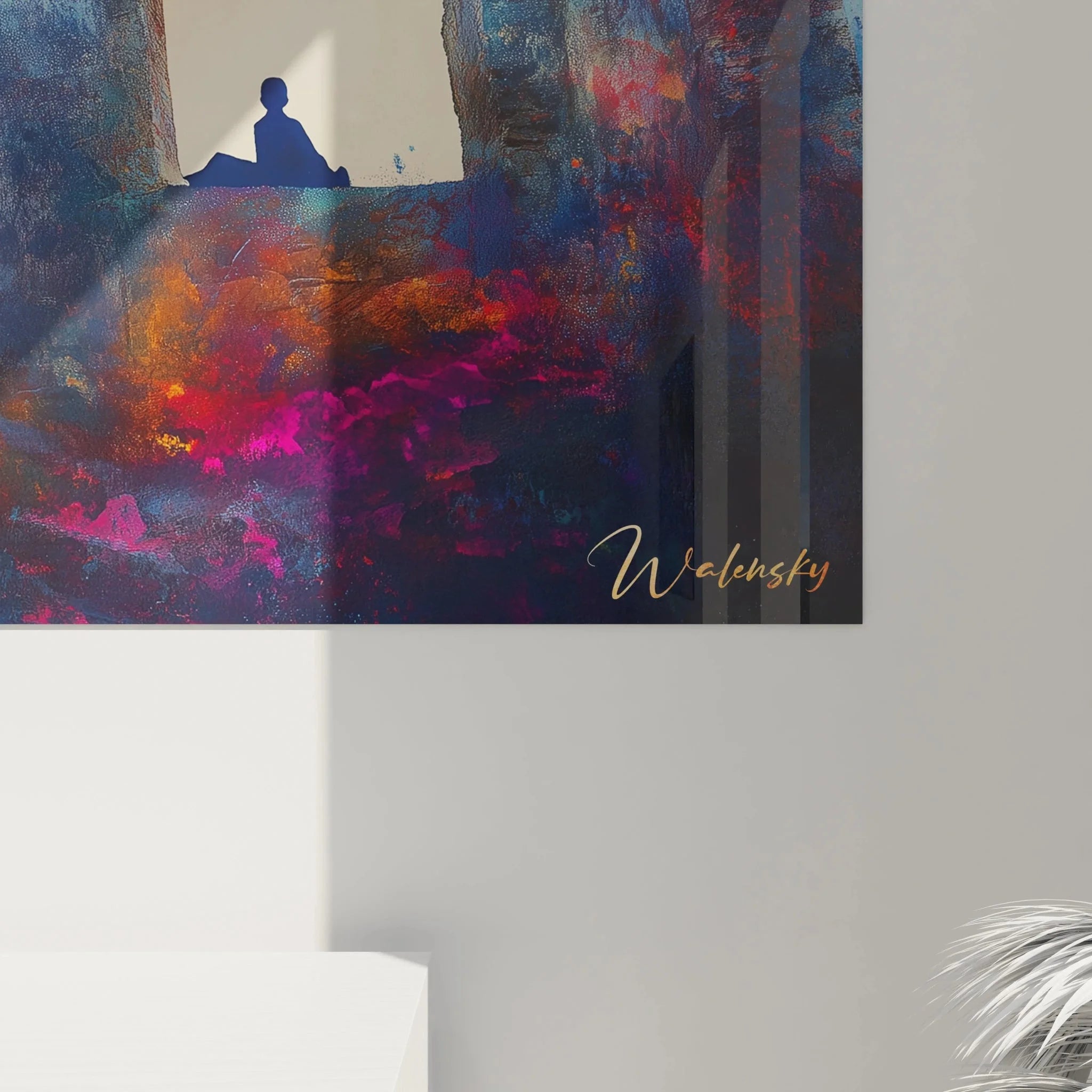 Gesamtansicht mystische Ruinenlandschaft Wandkunst - atmosphärische Darstellung verfallener Architektur