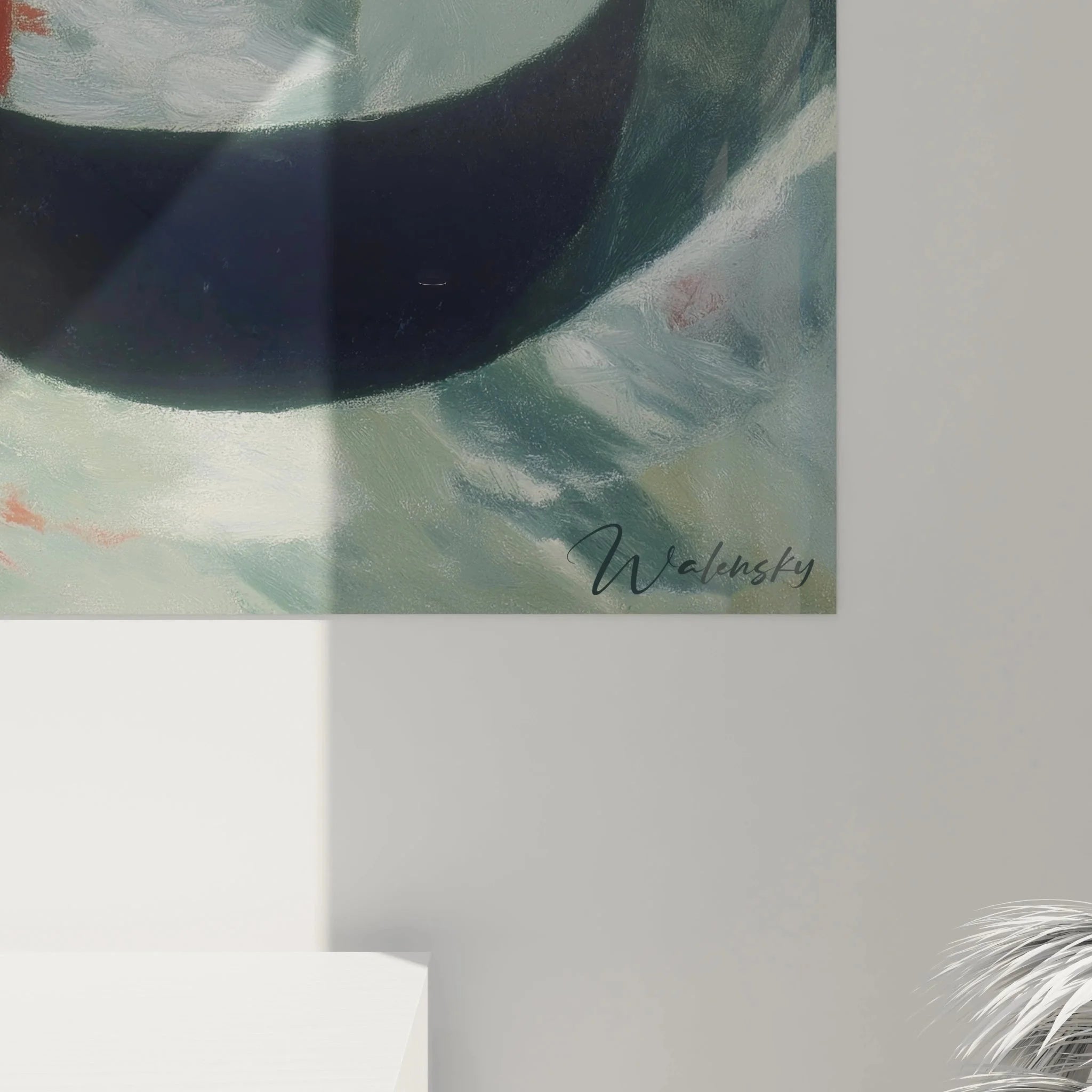 Gesamtansicht abstraktes Stillleben Wandbild - moderne Dadaismus Kunst für zeitgenössische Wanddekoration