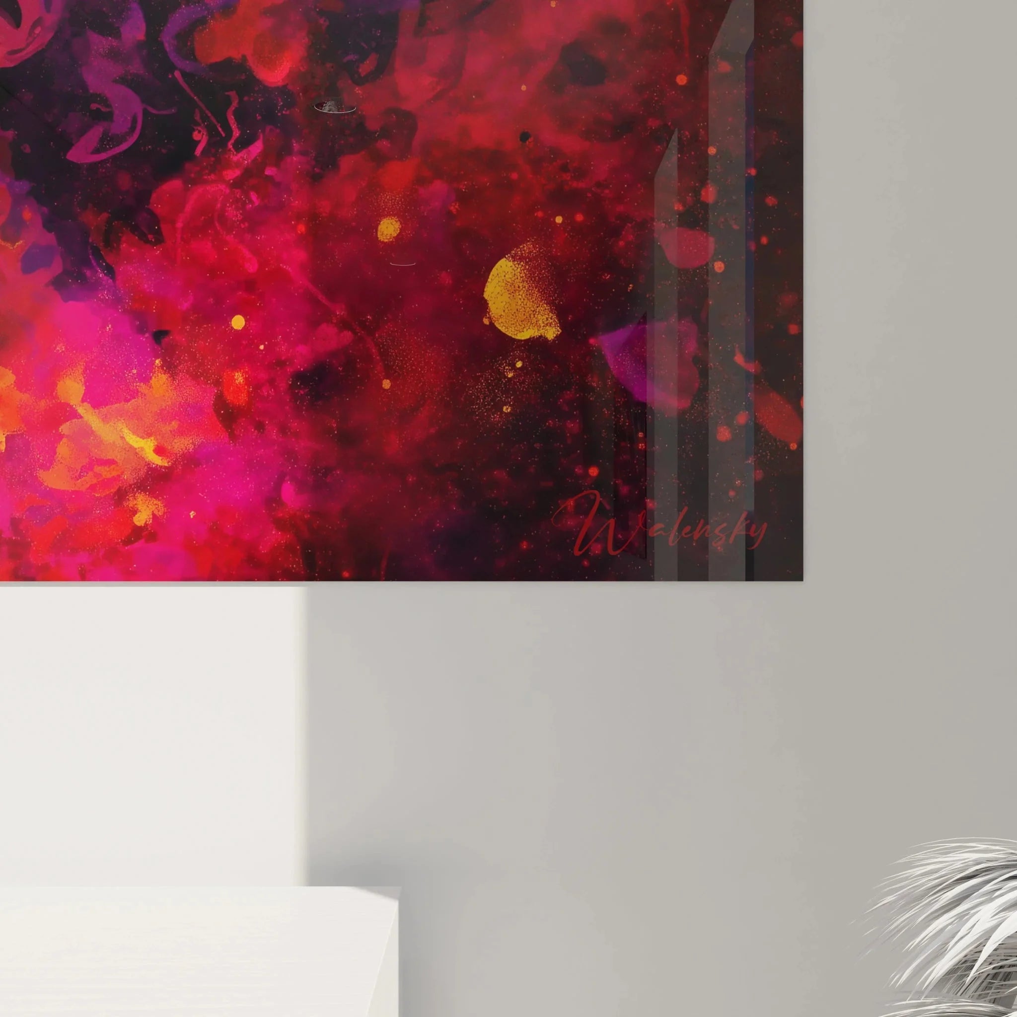 Gesamtansicht romantisches Wandbild Liebespaar für Valentinstag Wanddekoration