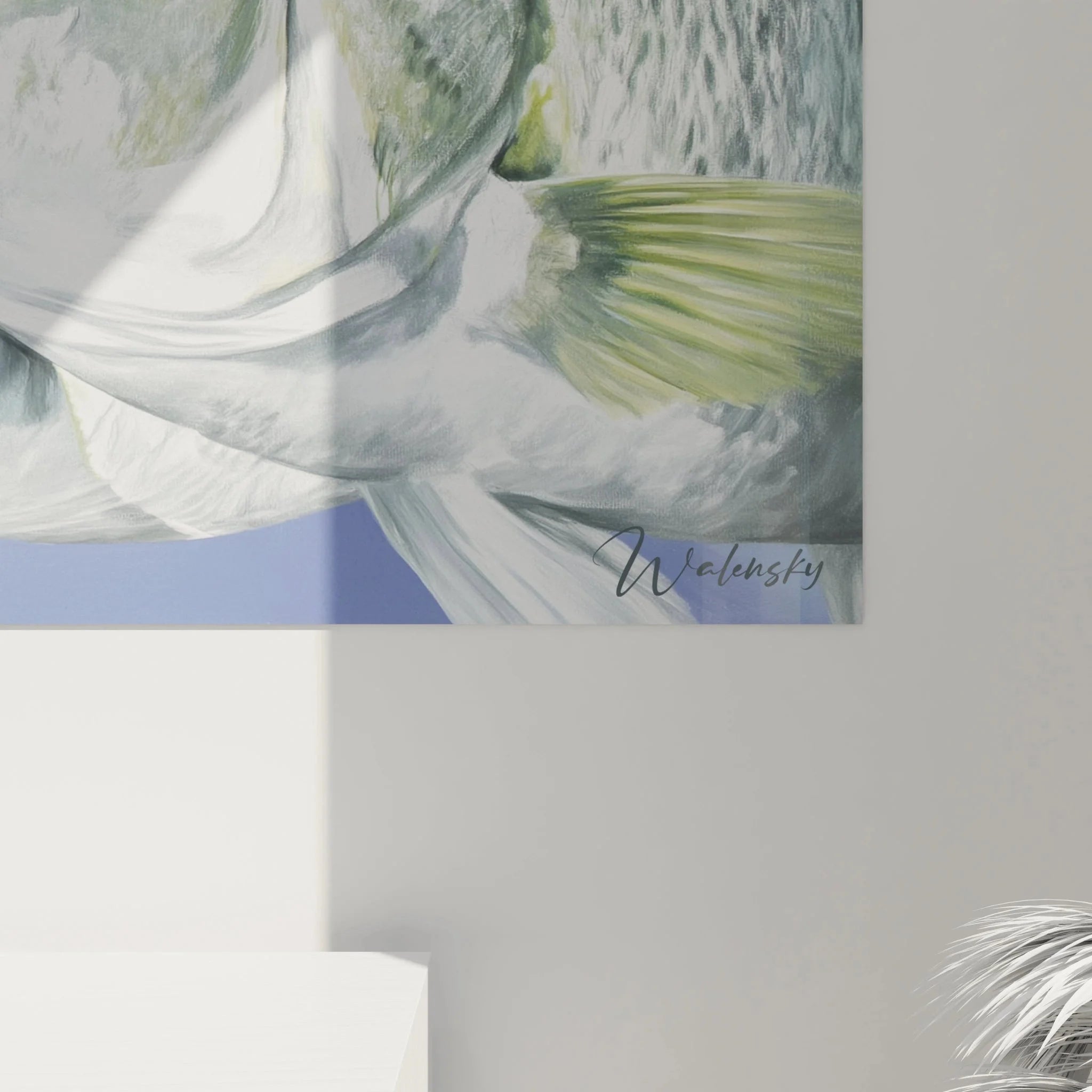 Gesamtansicht Wandbild Unterwasserportrait Edition Hyperrealismus - moderne aquatische Wandkunst XXL Format