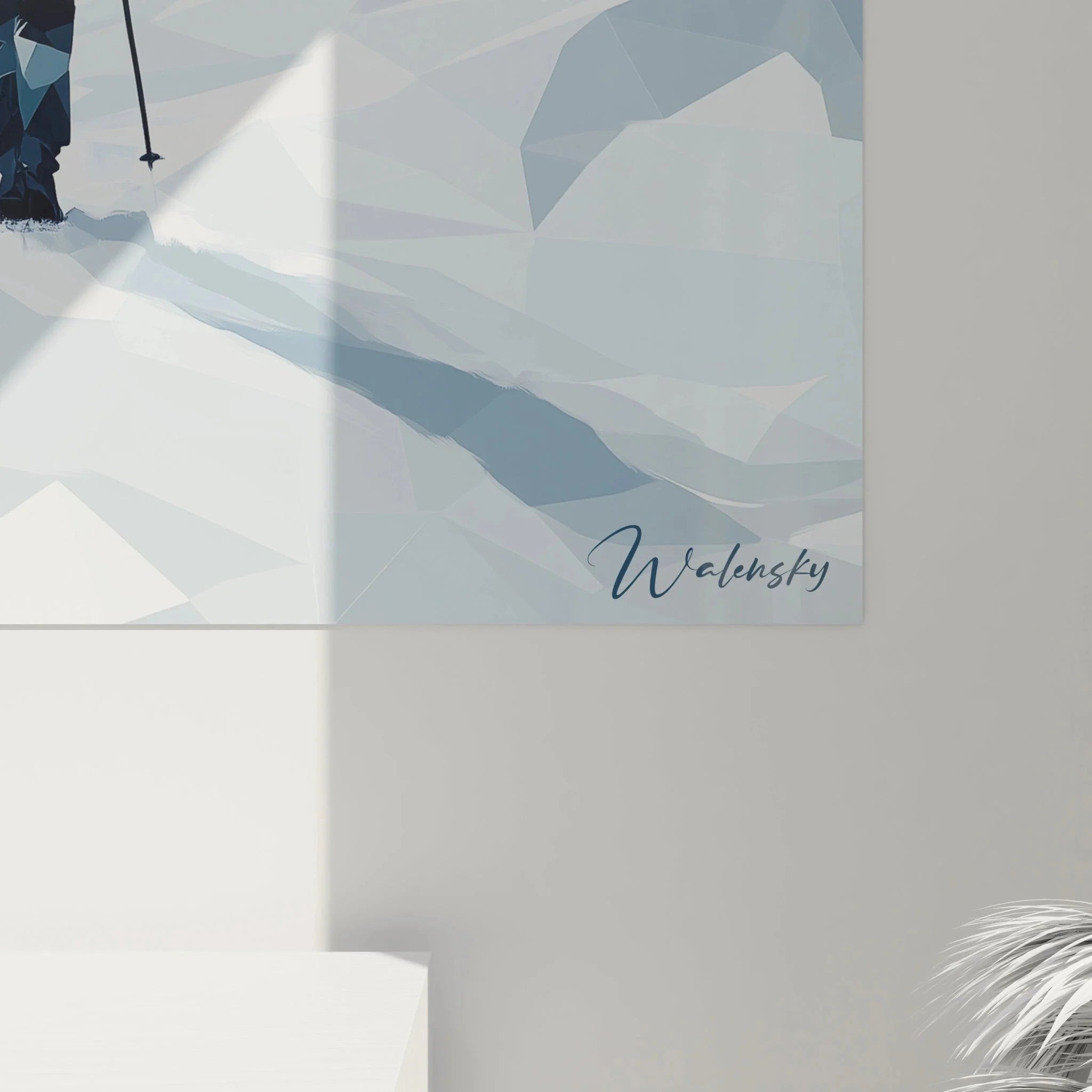 Gesamtansicht Wandbild Winterlandschaft Bergszene moderne Wanddekoration Premium