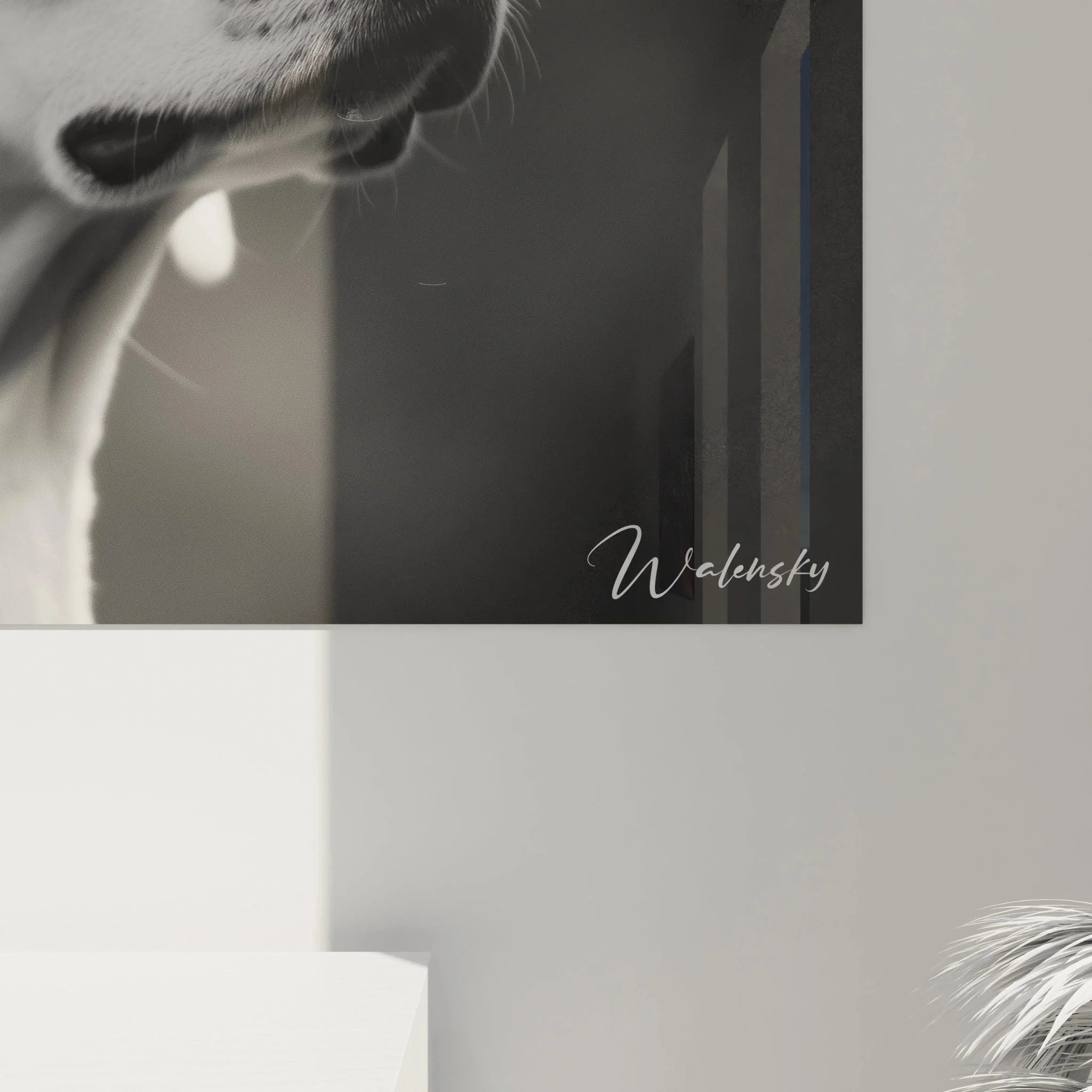 Gesamtansicht Wandbild Dalmatiner zwei Hunde Portrait Schwarz-Weiß Komposition Edition Hund