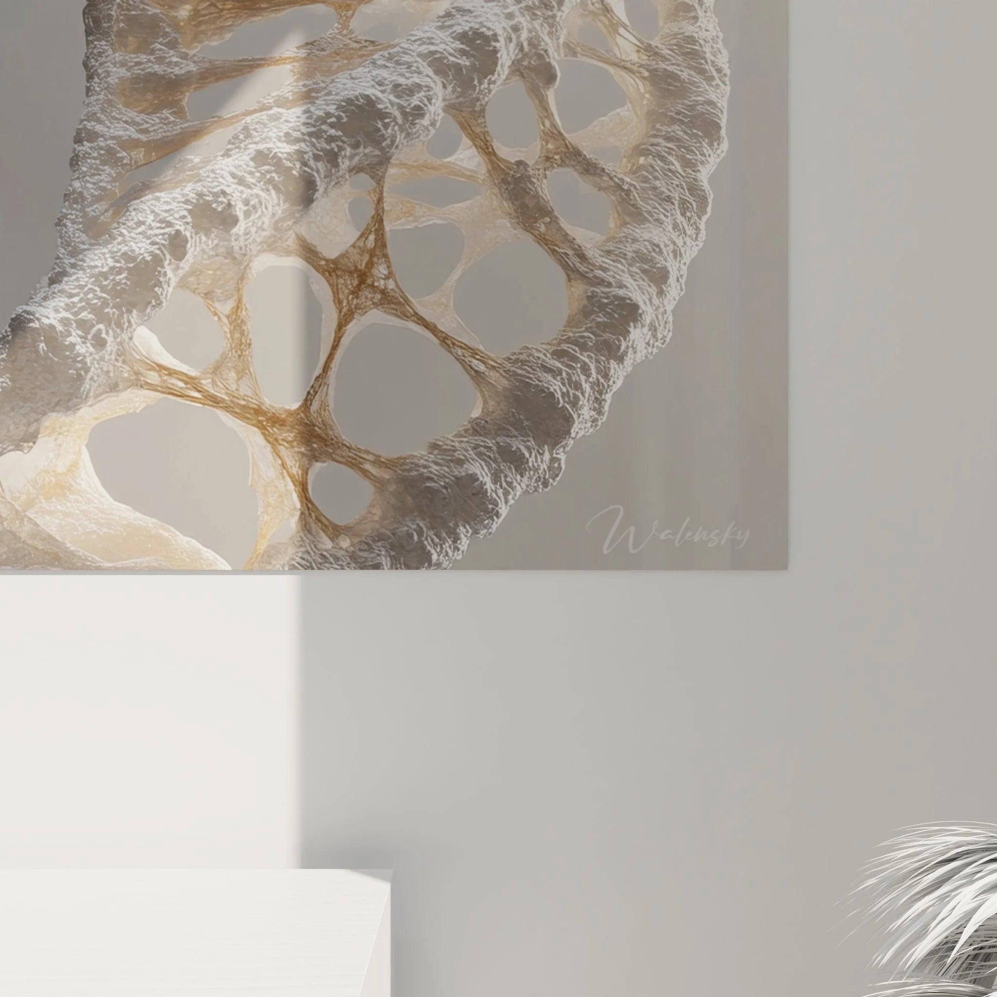 Gesamtansicht Wandbild DNA Doppelhelix - biologische Wandkunst Laborkunst Dekoration