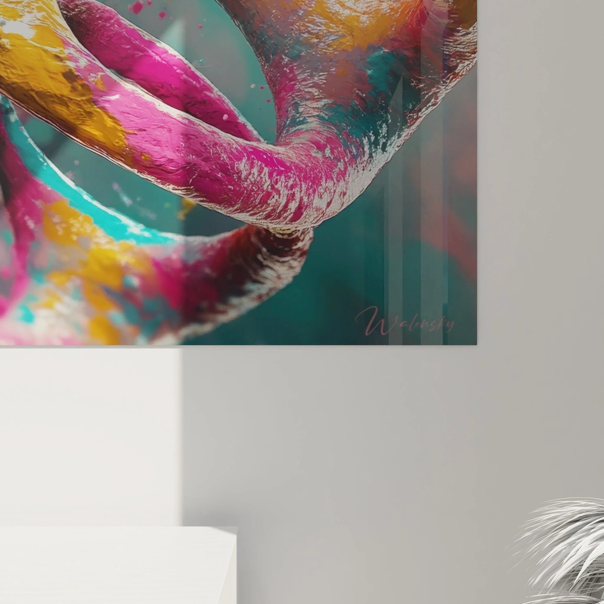 Gesamtansicht Wandbild DNA Doppelhelix - Moderne wissenschaftliche Kunst für Wohnraum Dekoration