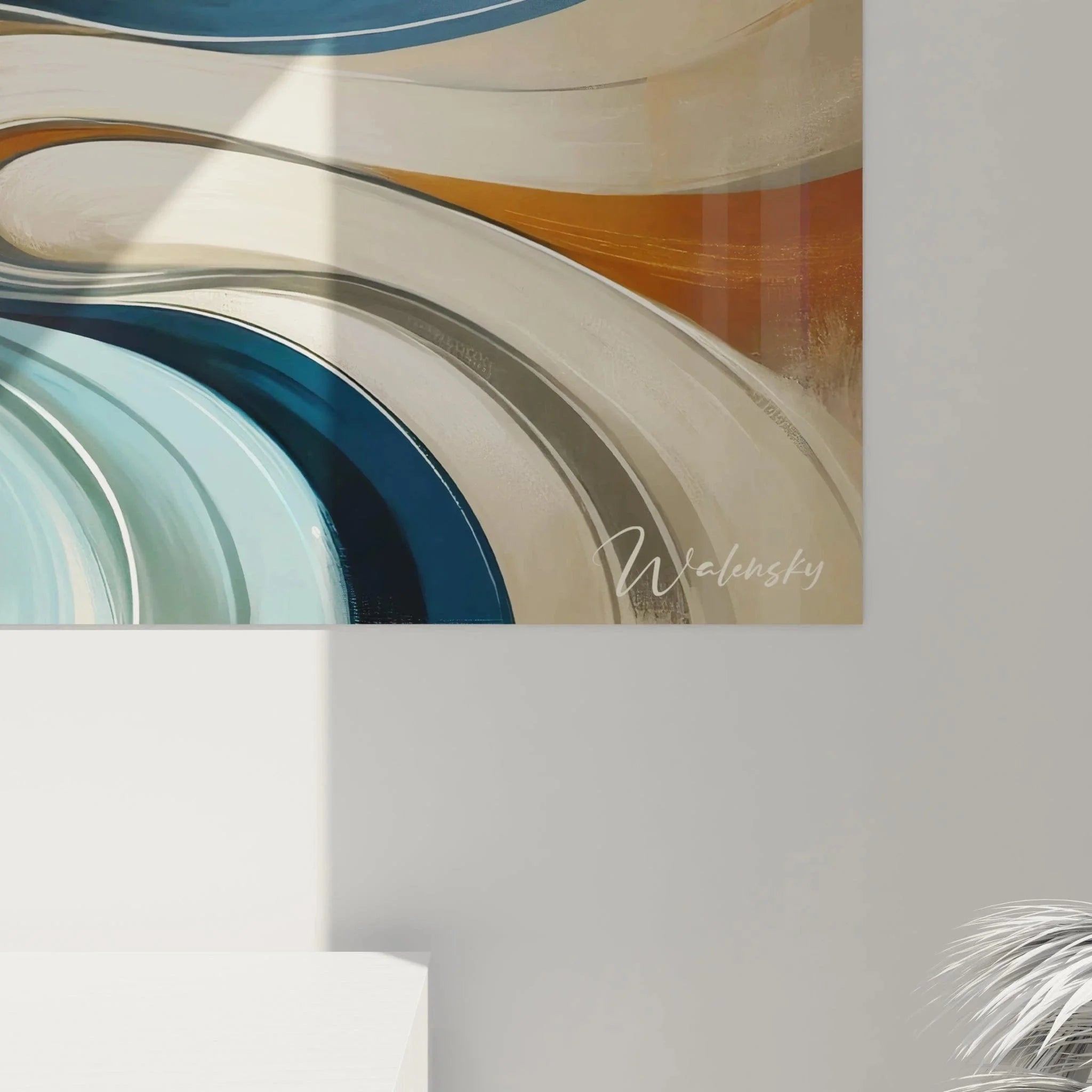 Gesamtansicht des expressionistischen Wandbildes mit dynamischer Spiralkomposition