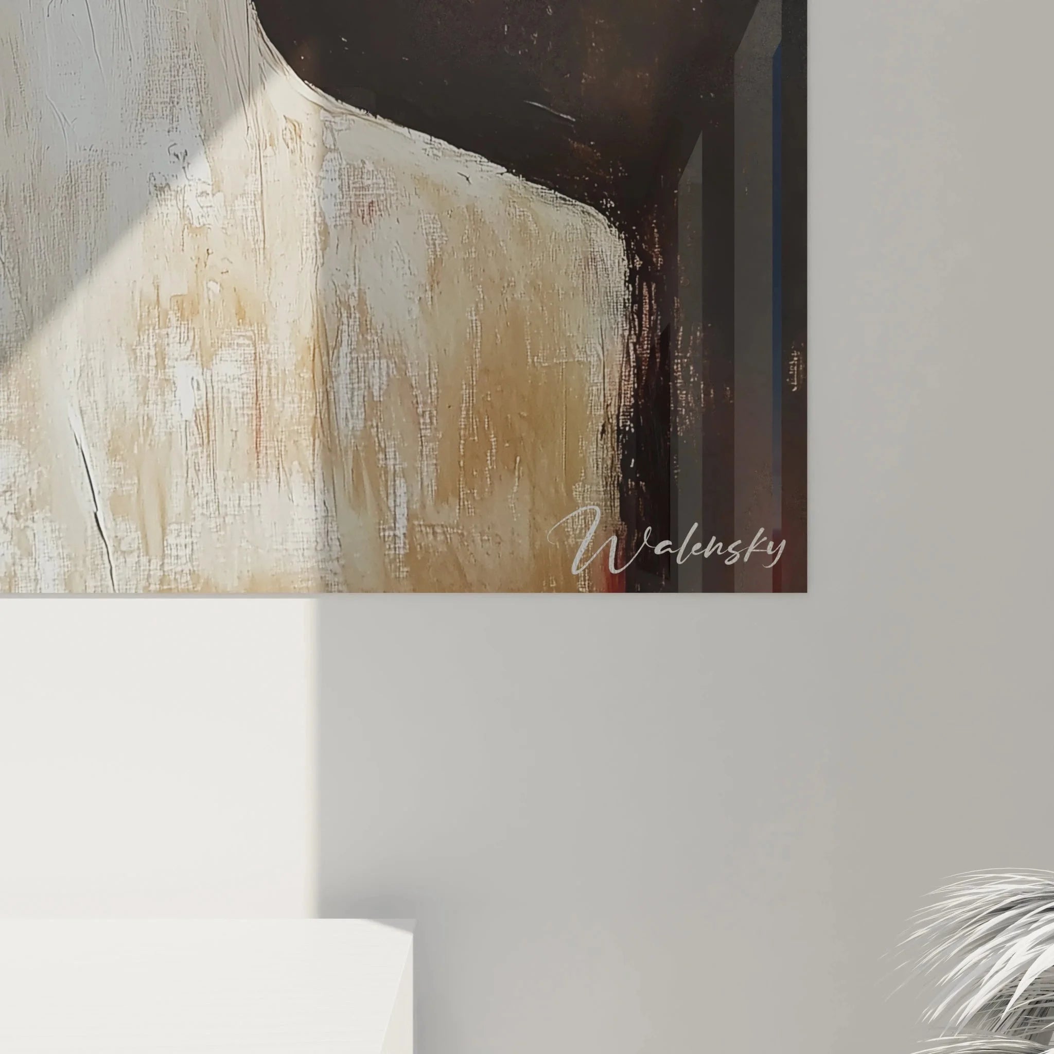 Gesamtansicht Wandbild Frau rote Haaren Modigliani Edition Kunstwerk XXL moderne Wandkunst Leinwanddruck