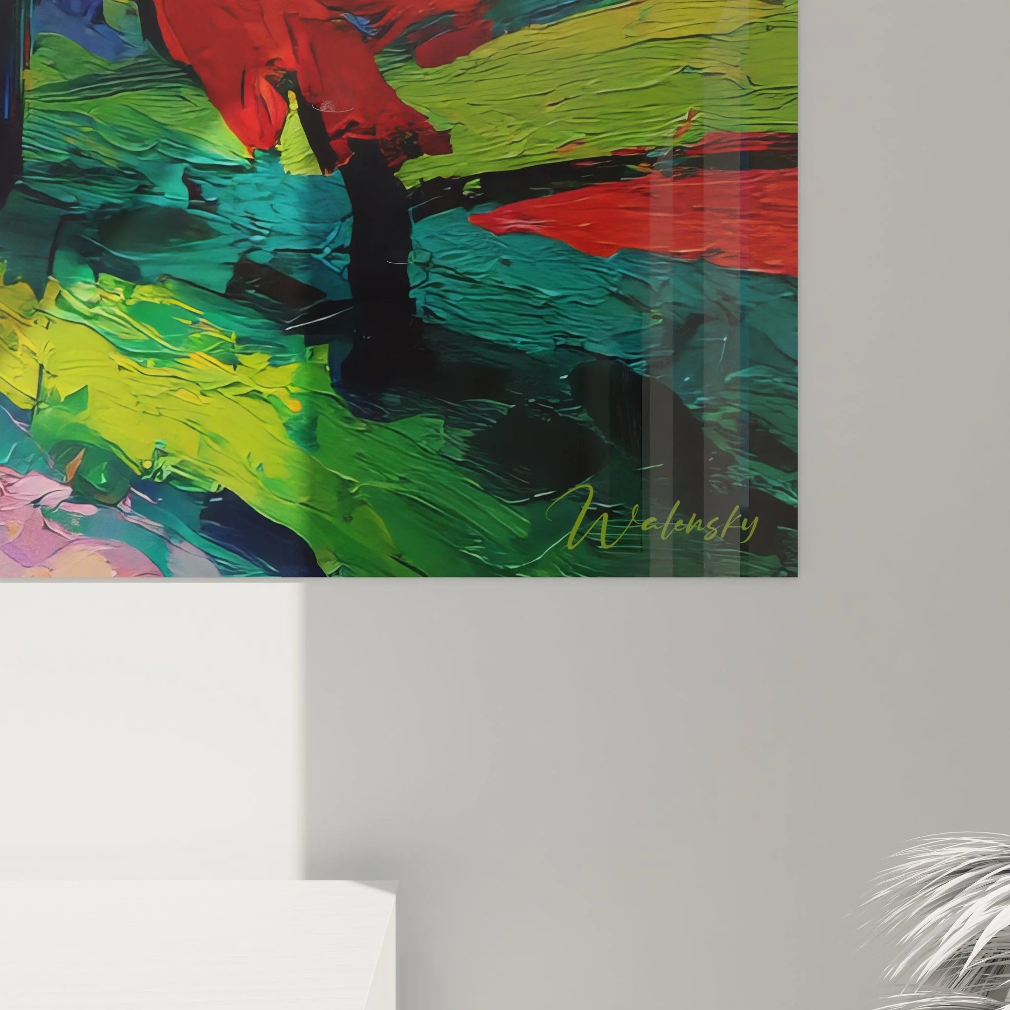 Gesamtansicht des Wandbild Herbstlandschaft mit leuchtenden Herbstfarben