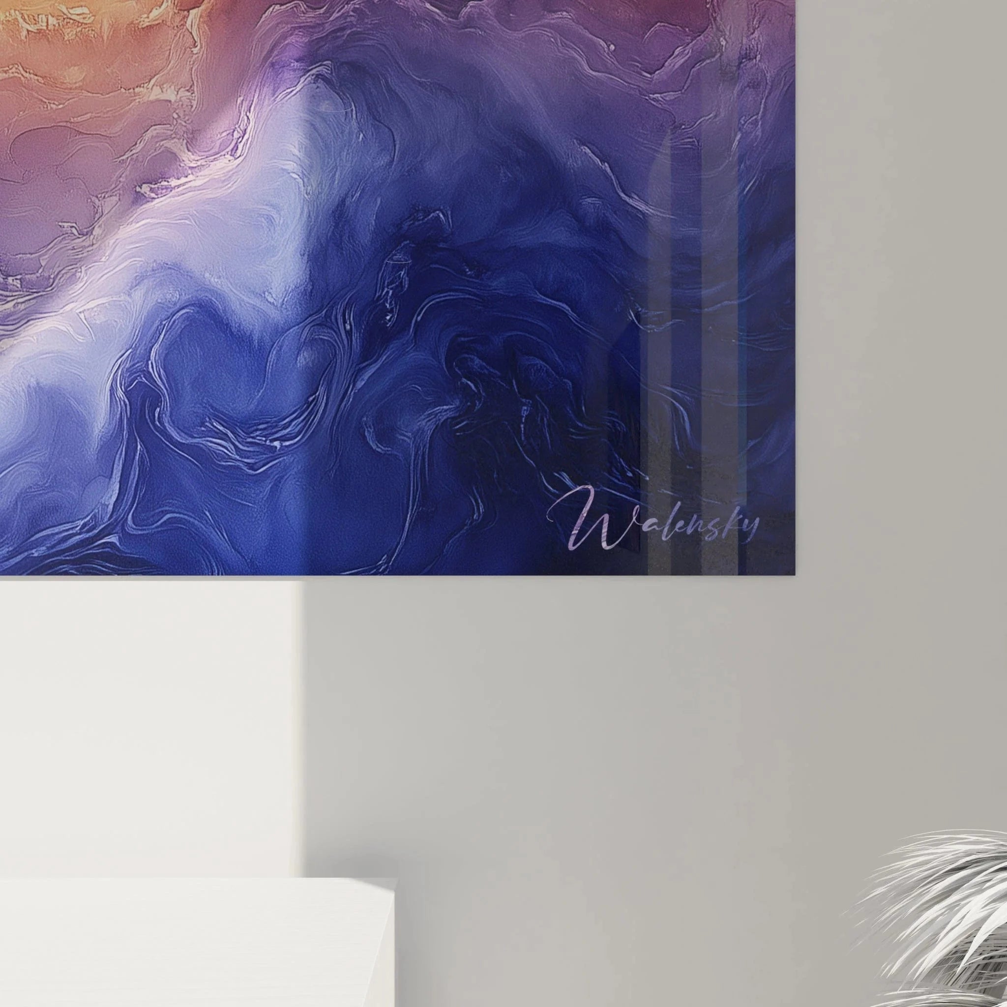 Gesamtansicht Wandbild Himmelsstürme - moderne expressionistische Landschaftsmalerei XXL Format