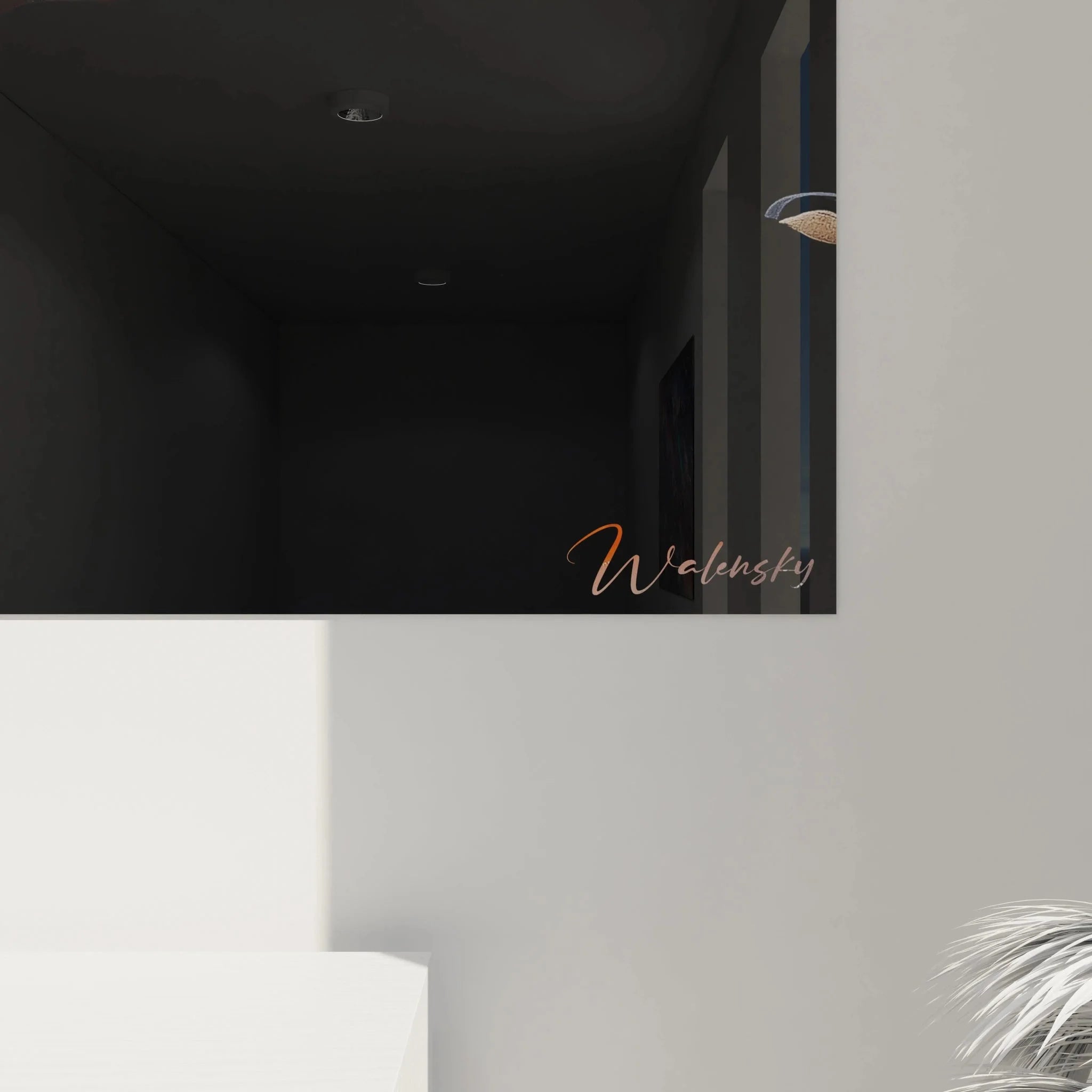 Gesamtansicht Wandbild schwebende Sushi-Nigiri - Japanische Küchen-Dekoration Premium