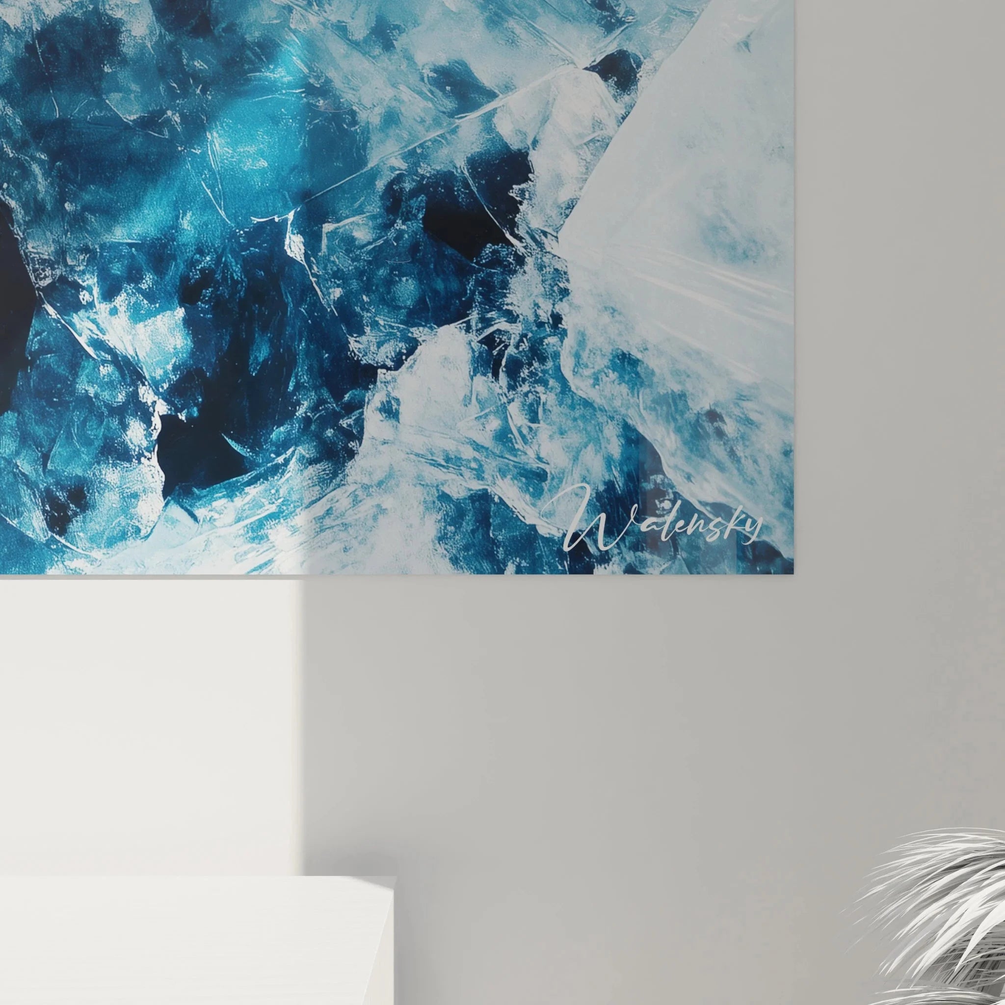 Gesamtansicht Wandbild abstrakte Kristalle - moderne geometrische Wandkunst Edition Friedrich