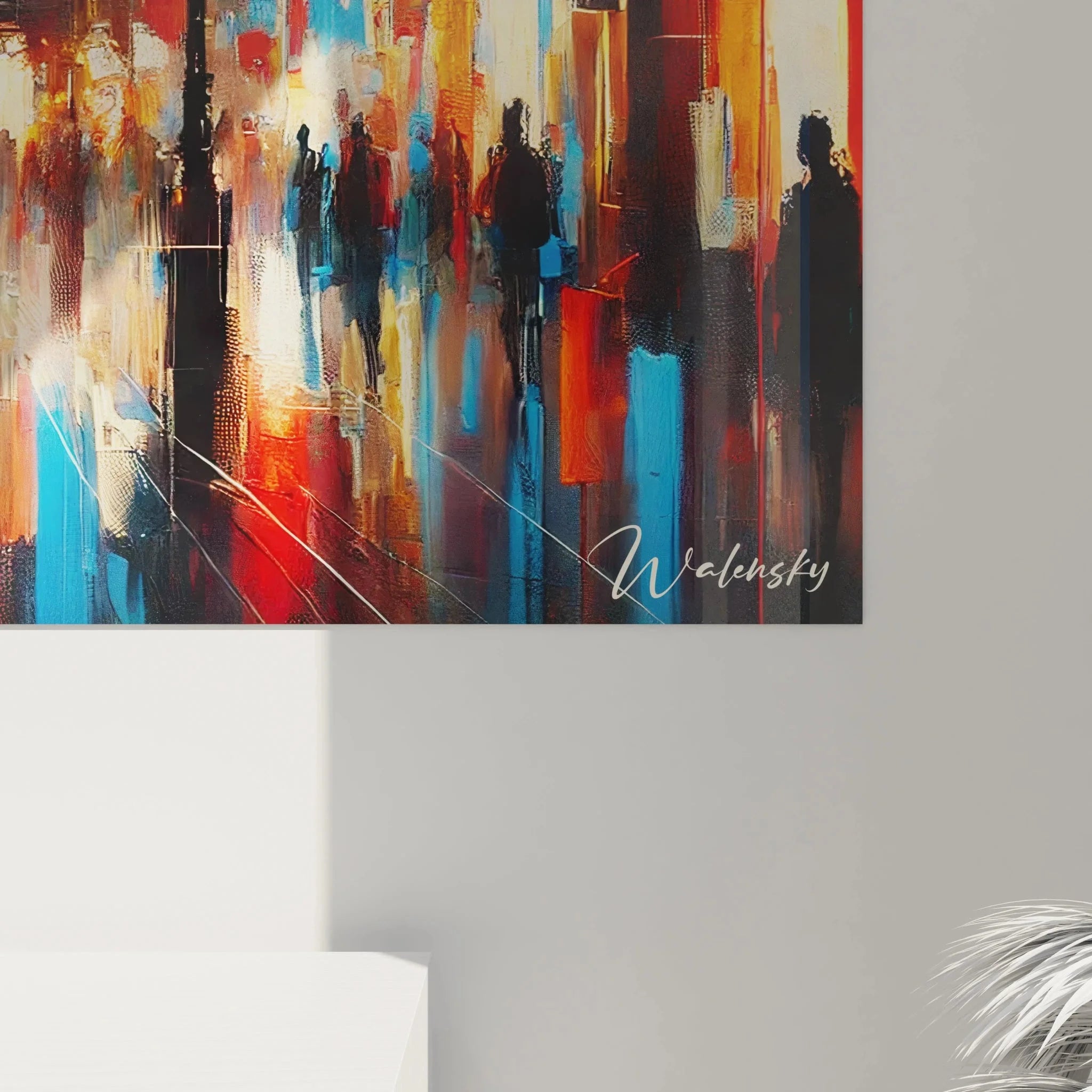 Gesamtansicht London Straßenszene Wandbild mit viktorianischer Architektur und britischer Stadtansicht