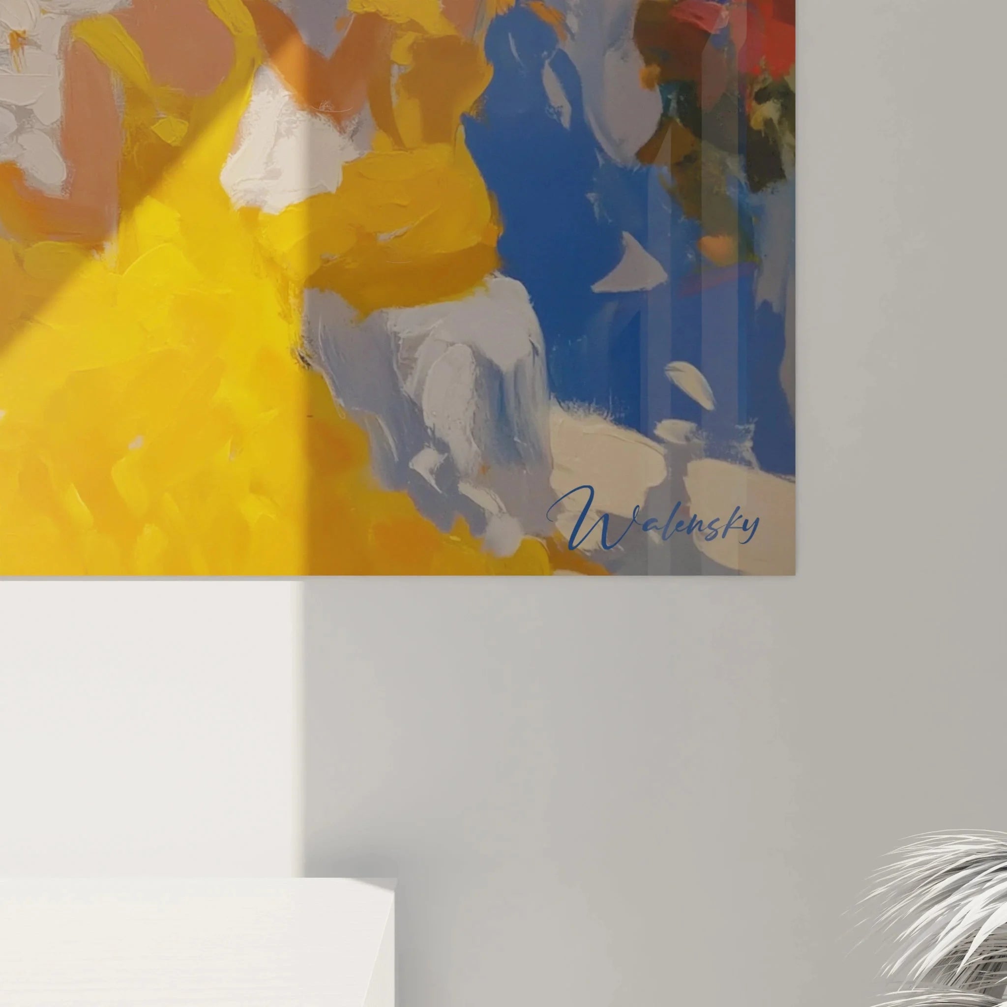 Gesamtansicht Wandbild mediterrane Terrasse Edition Impressionismus, festliche Gesellschaft mit Meerblick