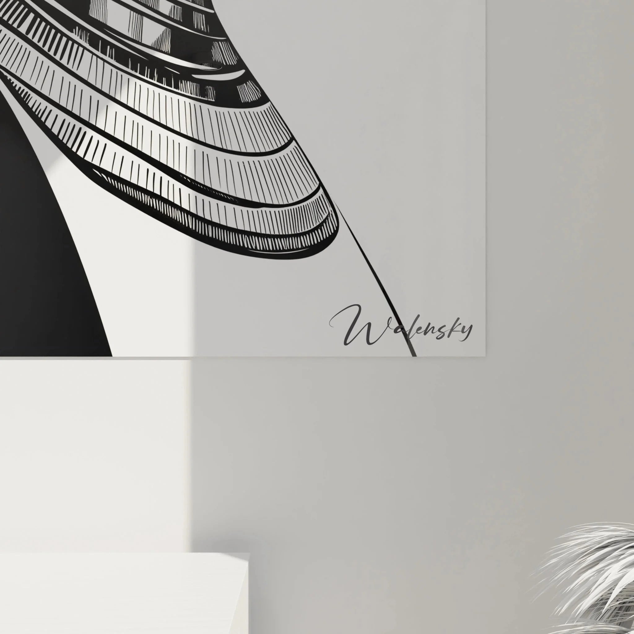 Gesamtansicht Wandbild Nofretete XXL - Ägyptische Wandkunst im Wohnraum als elegante Dekoration