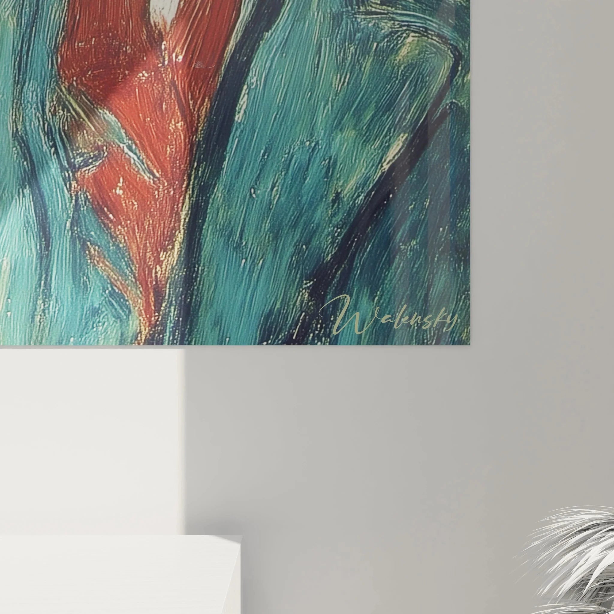 Gesamtansicht Wandbild Postimpressionismus Männerporträt als hochwertige Wanddekoration präsentiert