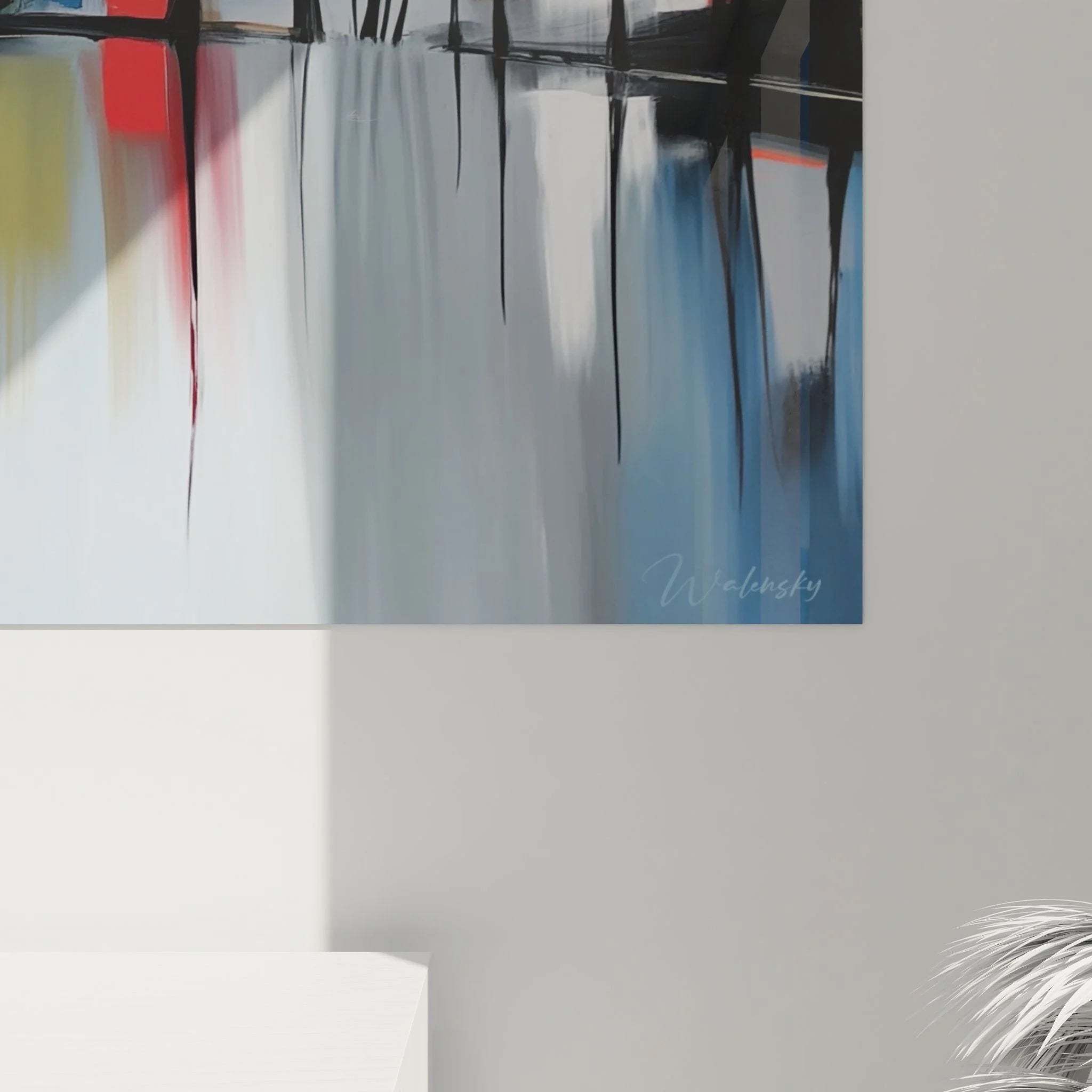 Gesamtansicht Wandbild Abstrakte Seelandschaft als moderne Raumdekoration