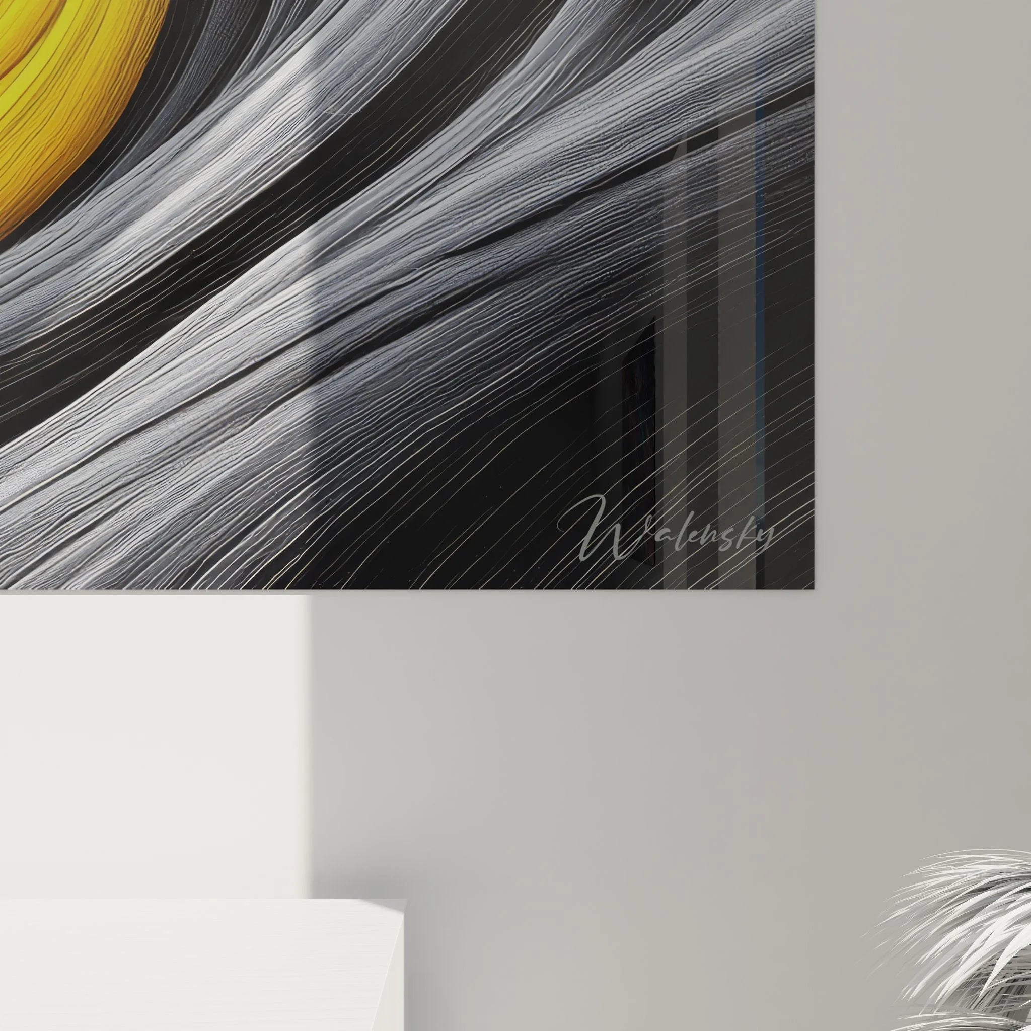 Gesamtansicht Wandbild XXL abstrakte Spiralen in leuchtenden Farben