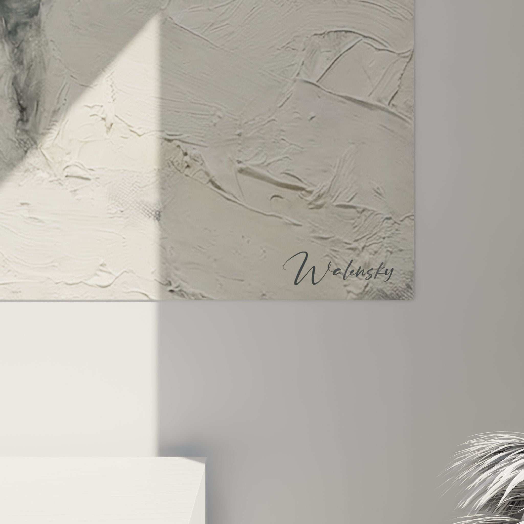 Gesamtansicht des Wandbildes Läufer im Sturm mit impressionistischer Darstellung