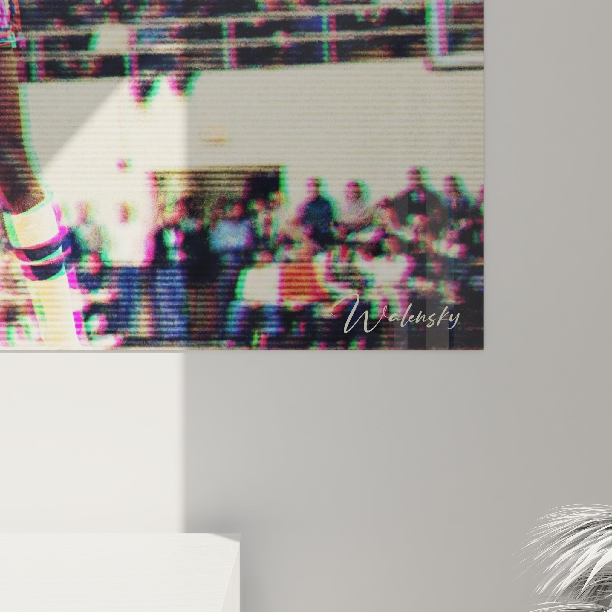 Gesamtansicht Basketball Wandbild - Retro Dunking-Szene im Vintage-Stil als Wohnraumdekoration