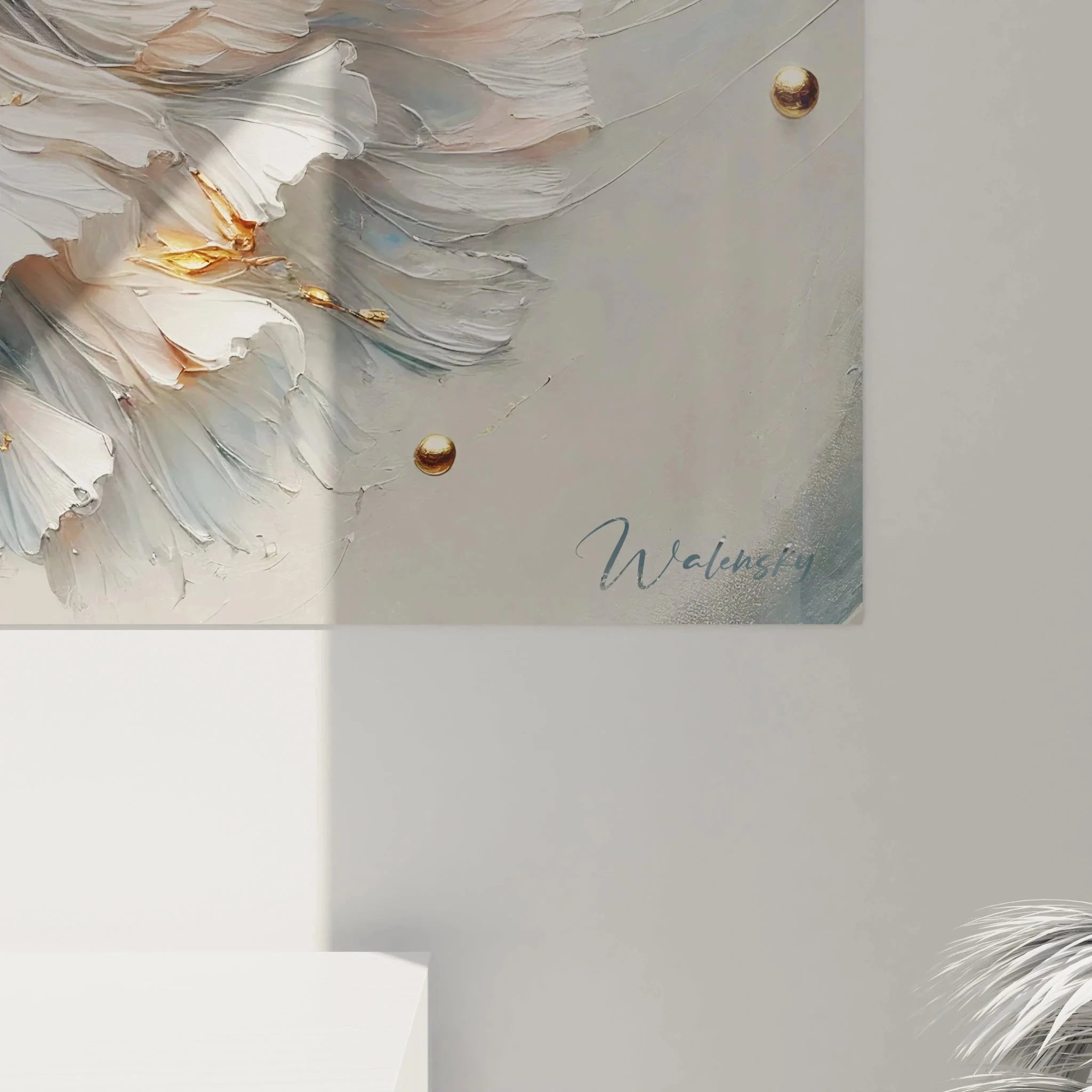 Gesamtansicht des großformatigen Kampffisch Wandbildes mit spiralförmiger Flossenbewegung