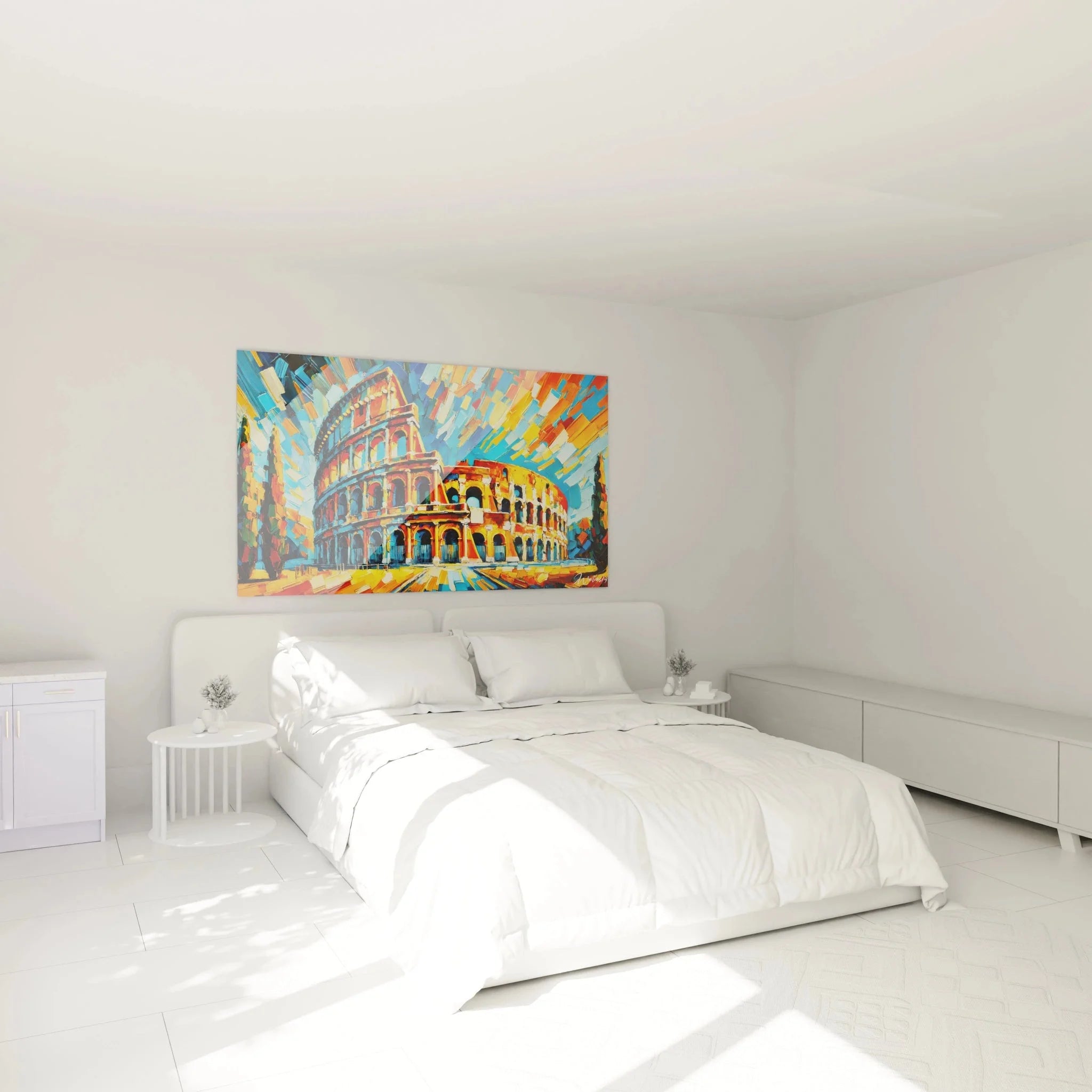Kolosseum Wandbild XXL im Schlafzimmer fauvistische Wandkunst moderne Raumdekoration