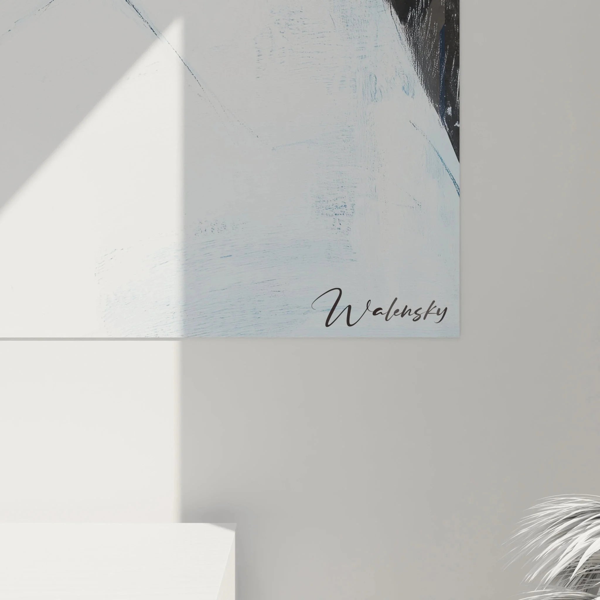 Gesamtansicht des geometrischen Winterlandschaft Wandbildes Alfred Sisley Edition