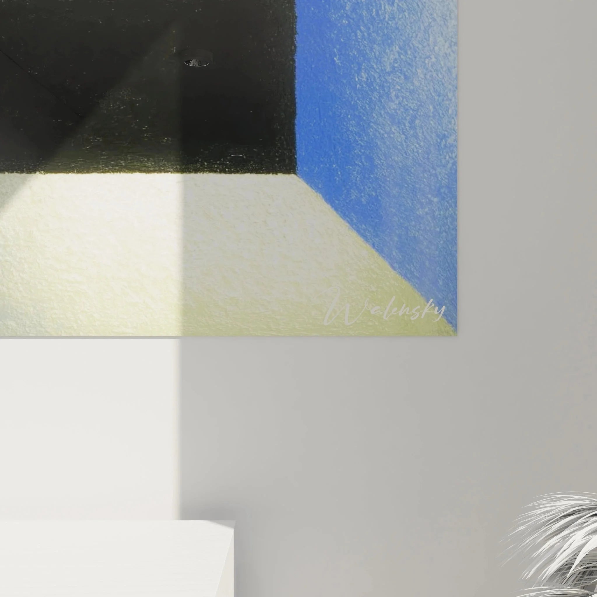 Gesamtansicht Wandbild Konstruktivismus Architektur geometrische Komposition Raumwirkung konstruktivistische Wandkunst