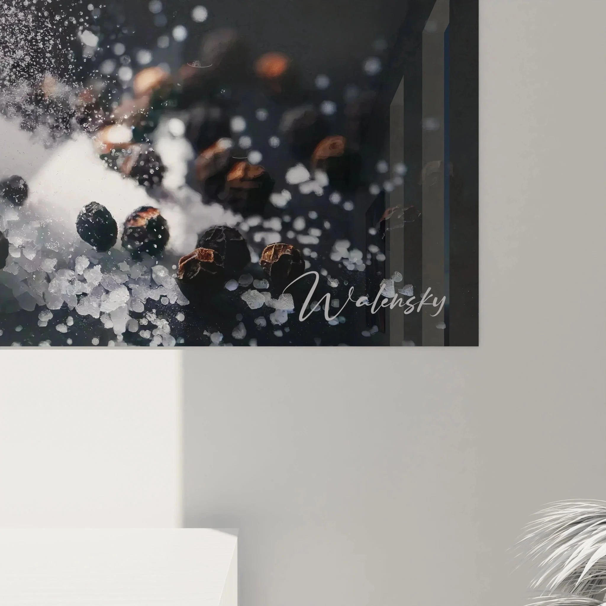 Gesamtansicht Küchen Wandbild Pfeffer in eleganter Raumgestaltung