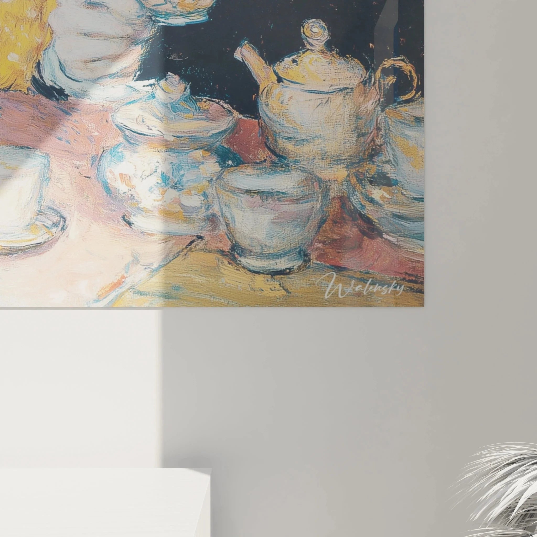 Gesamtansicht Kunstdruck Herrenrunde Postimpressionismus für elegante Wandgestaltung