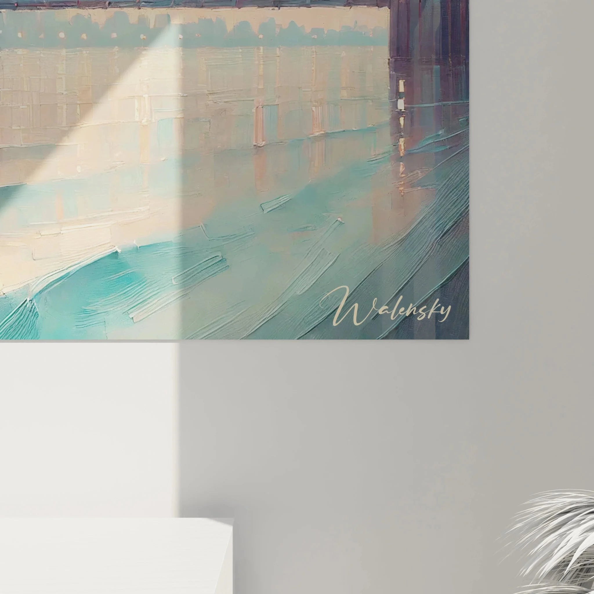 Gesamtansicht London Tower Bridge Wandbild XXL mit Rahmen für moderne Raumgestaltung