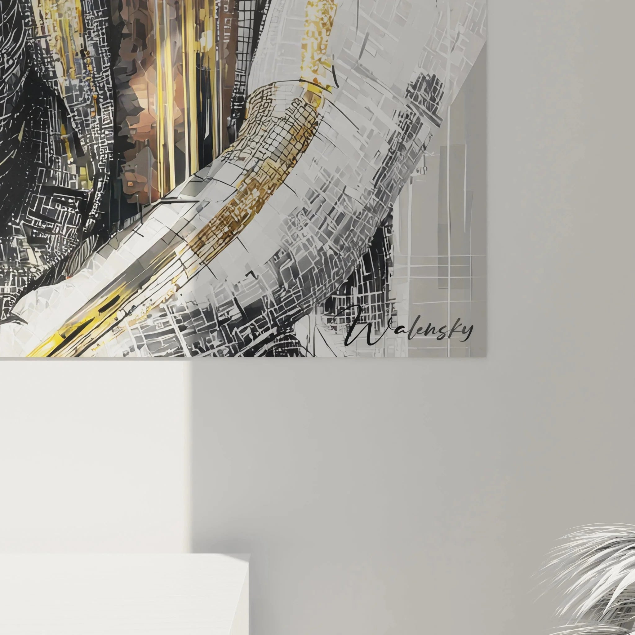 Wandbild Männerportrait abstrakt Gesamtansicht - moderne männliche Ästhetik Kunstwerk XXL