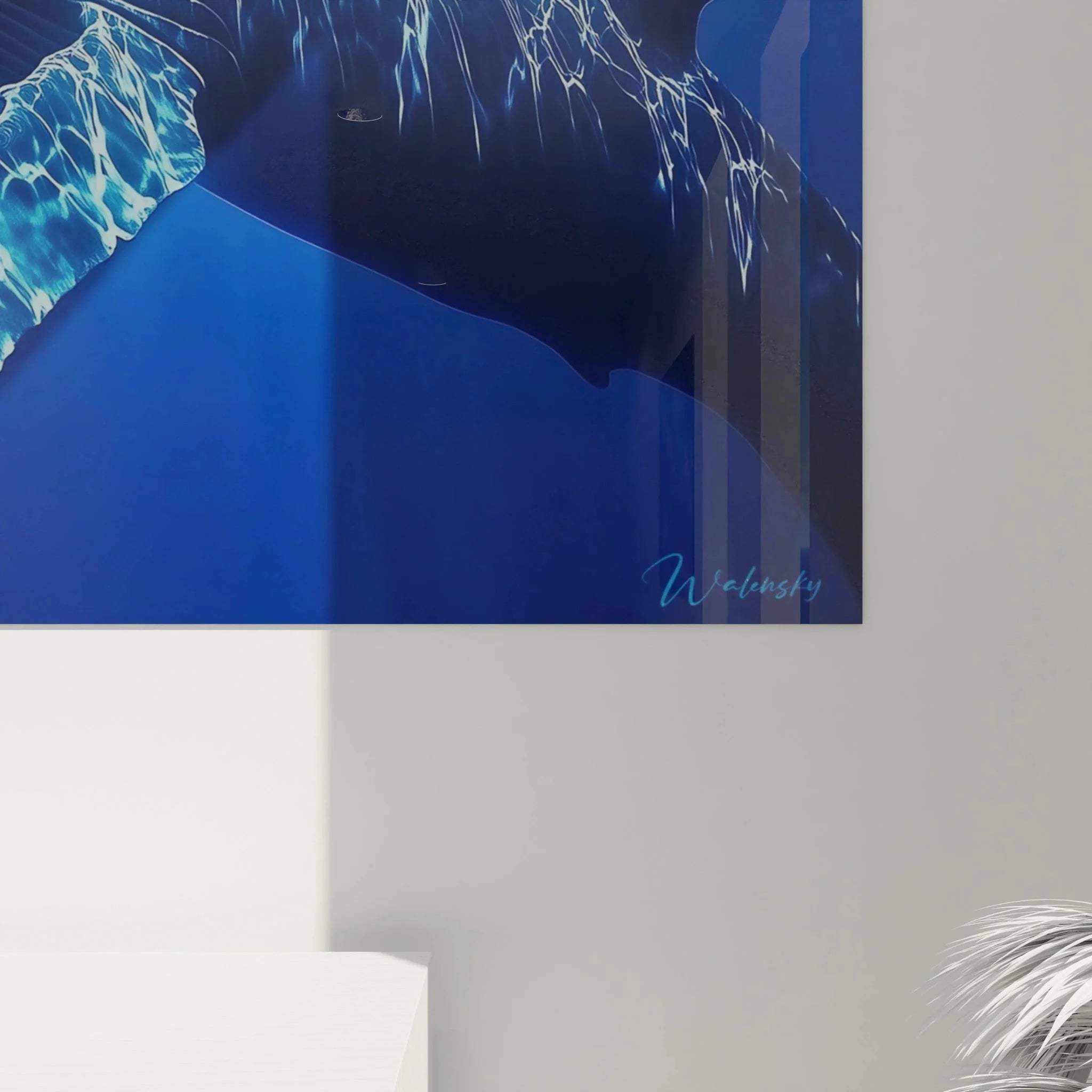 Gesamtansicht maritime Wandbilder Kollektion mit majestätischem Buckelwal als zentrales Motiv