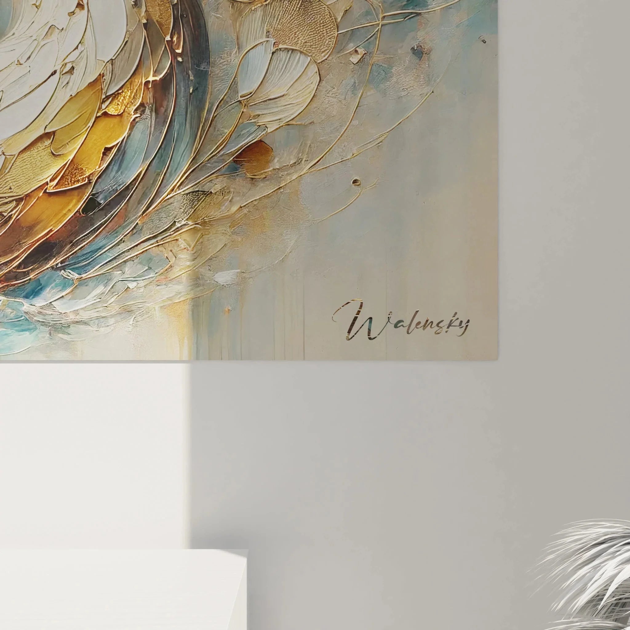 Gesamtansicht moderne Otter Kunst Wanddekoration mit harmonischer Farbkomposition und stilvoller Gestaltung