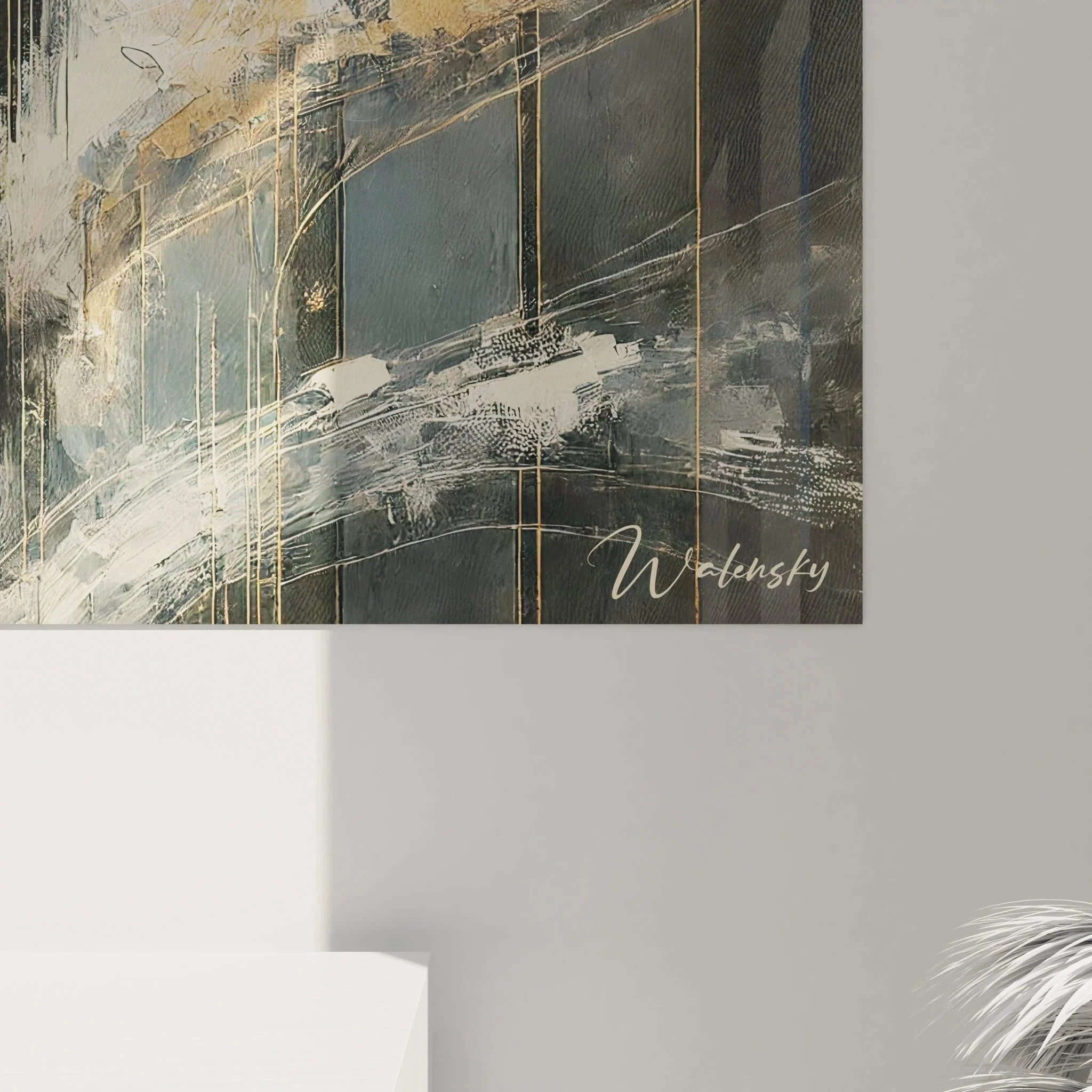 Gesamtansicht modernes Wandbild Liebespaar mit dynamischem Hintergrund und harmonischer Komposition