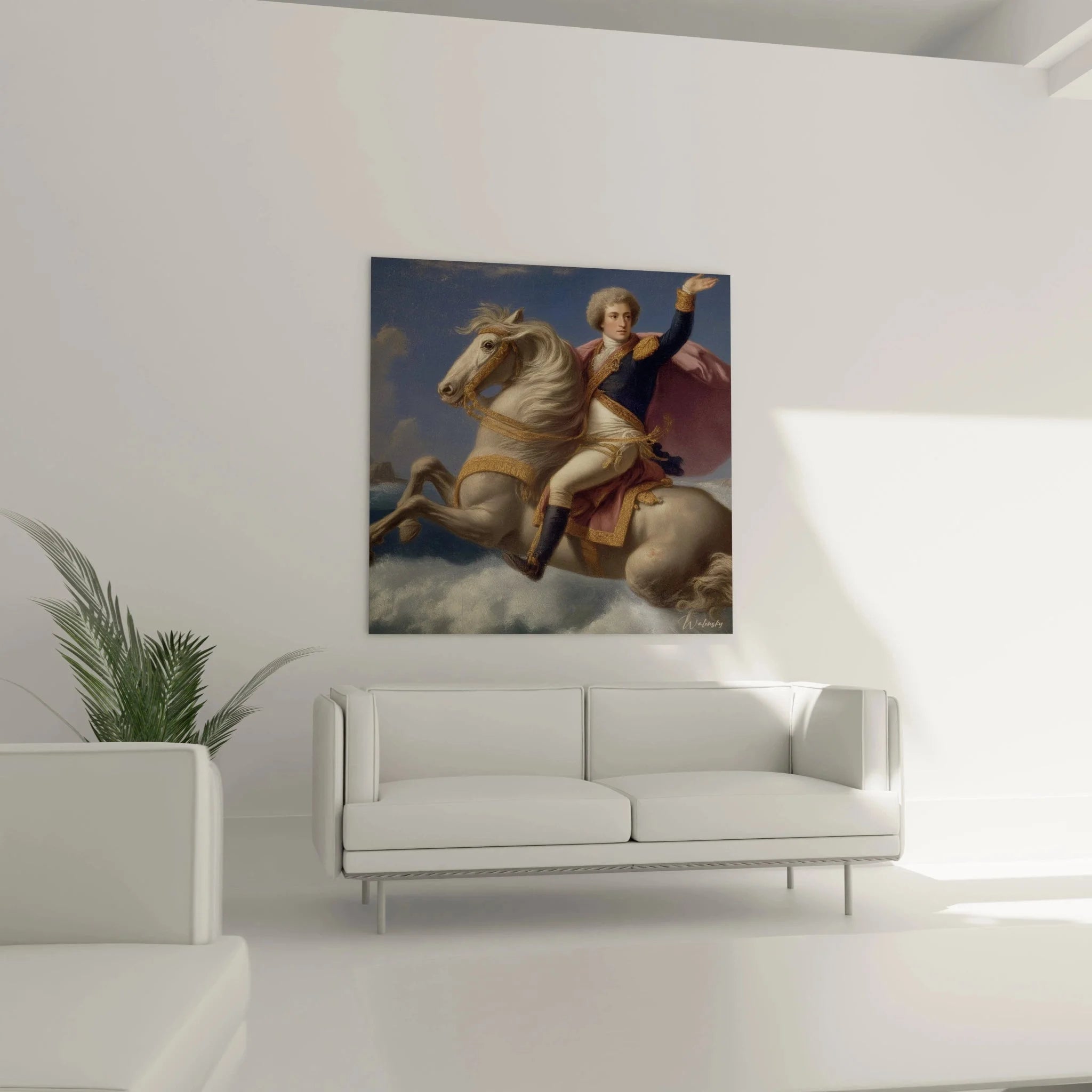 Detailansicht Napoleon Bonaparte Wandbild, kunstvolle Ausarbeitung im neoklassizistischen Stil