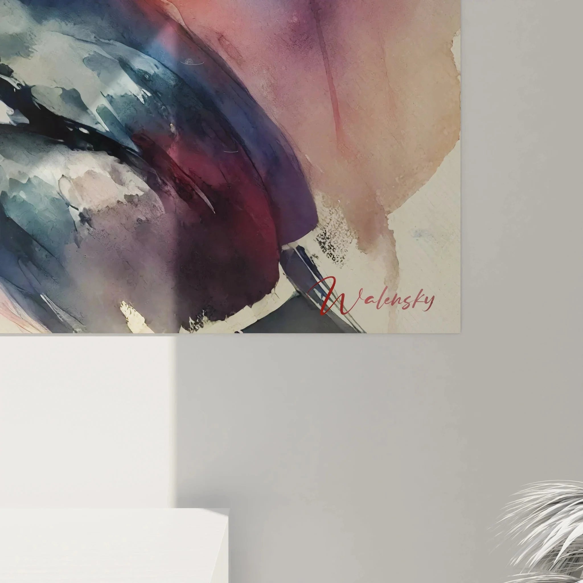 Pinguin Leinwandbild Gesamtansicht Aquarell Wanddeko XXL moderne Antarktis Kunst Wandbild komplett