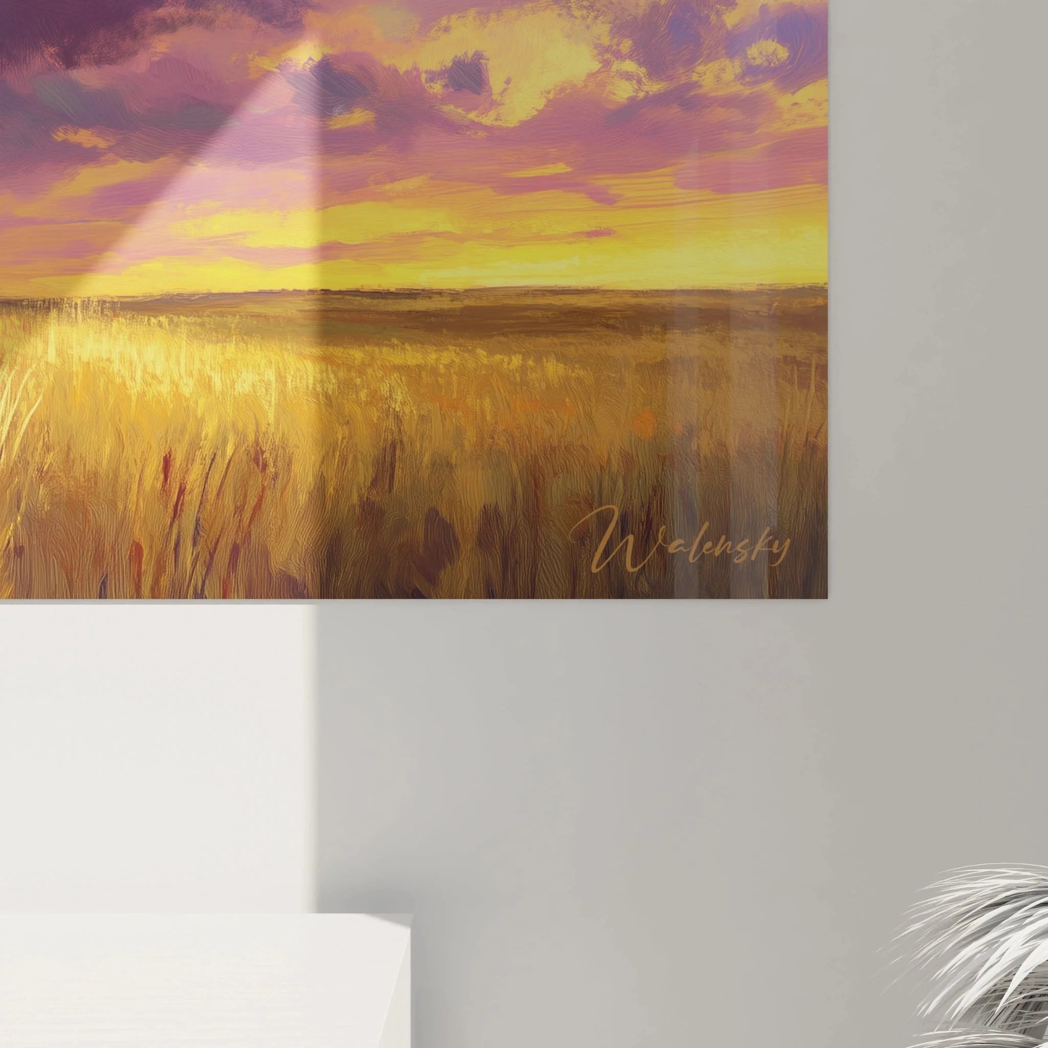 Gesamtansicht Windmühle Prairie Wandbild - Landschaftskunst für moderne Wohnräume