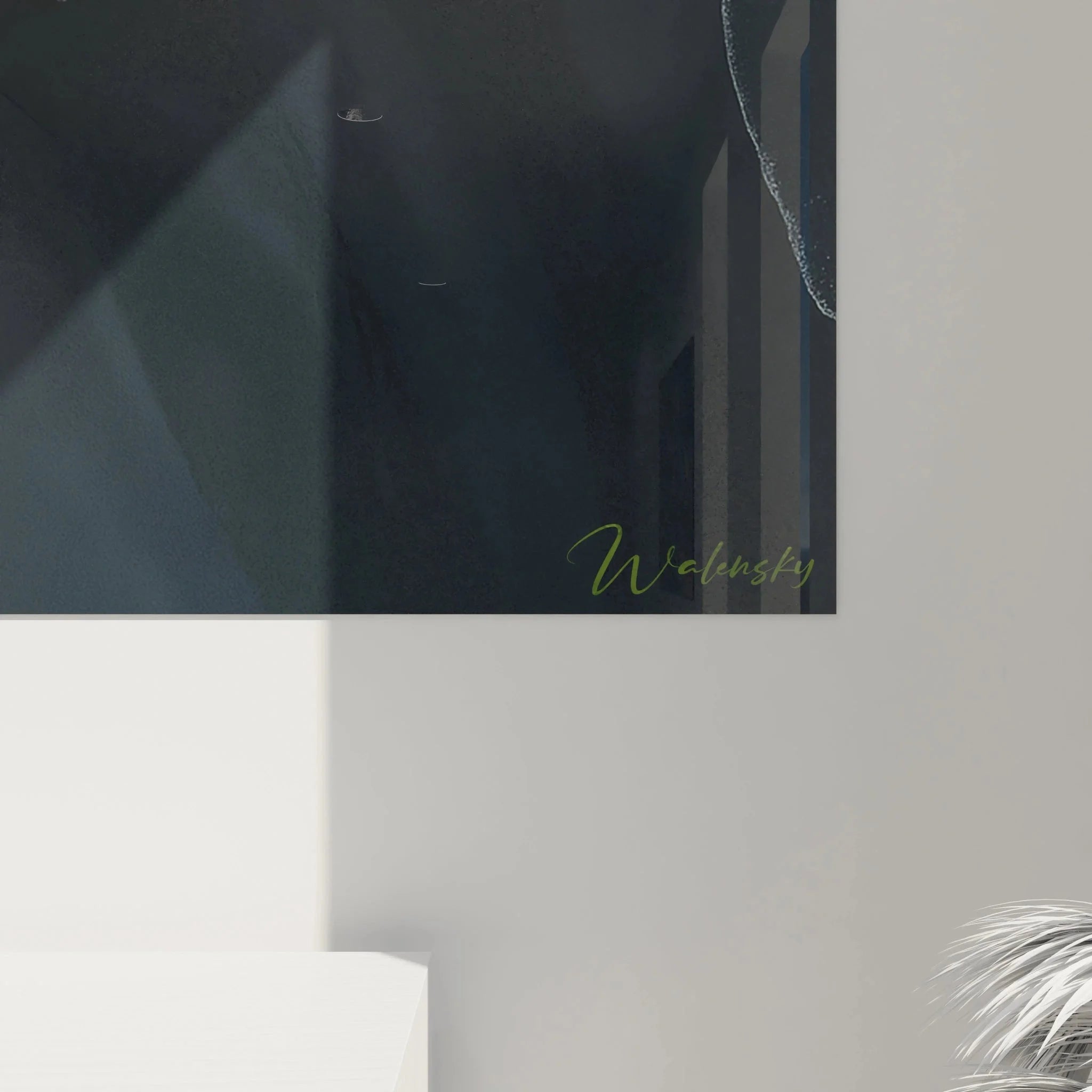 Gesamtansicht Premium Wandbild Küstenlandschaft - Vogelperspektive schwarzer Strand Designer Wandkunst